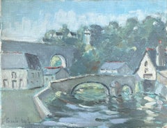 Gentle View of Pont Aven Bridge Brittany France Landscape Oil Painting