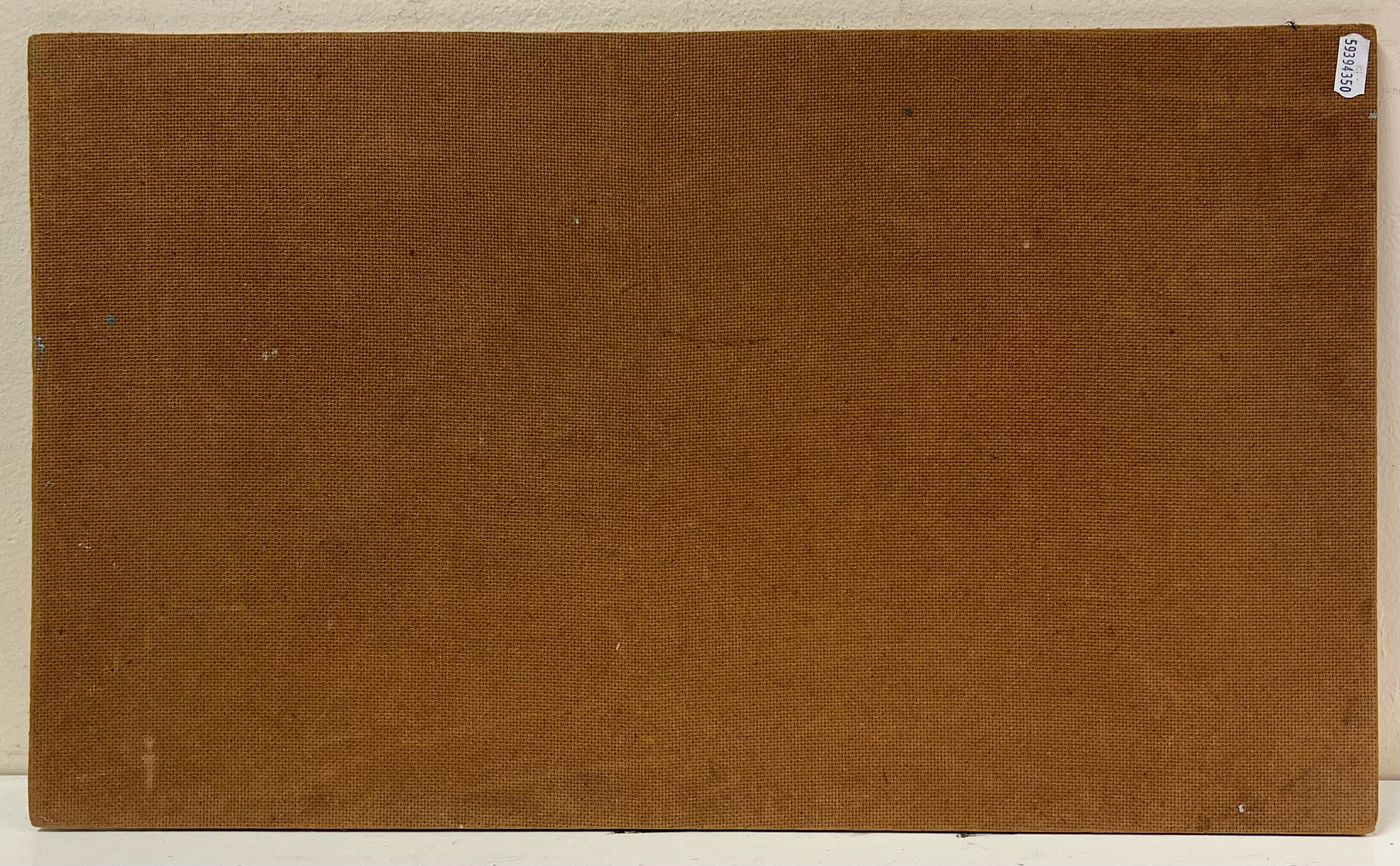 Covoni in un paesaggio rurale estivo illuminato dal sole Pittura ad olio in vendita 2