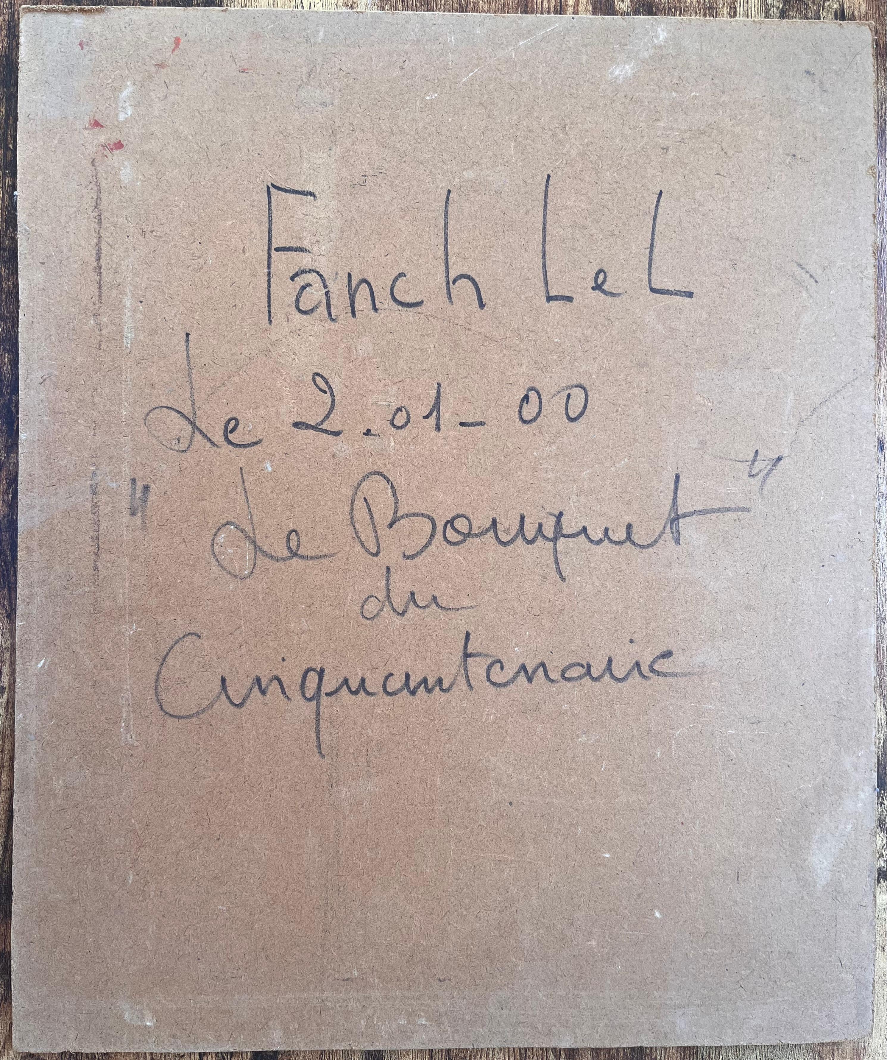 Impressionist Französisch Blumenstillleben Öl von Le Bouquet du Cinquantenaire im Angebot 3