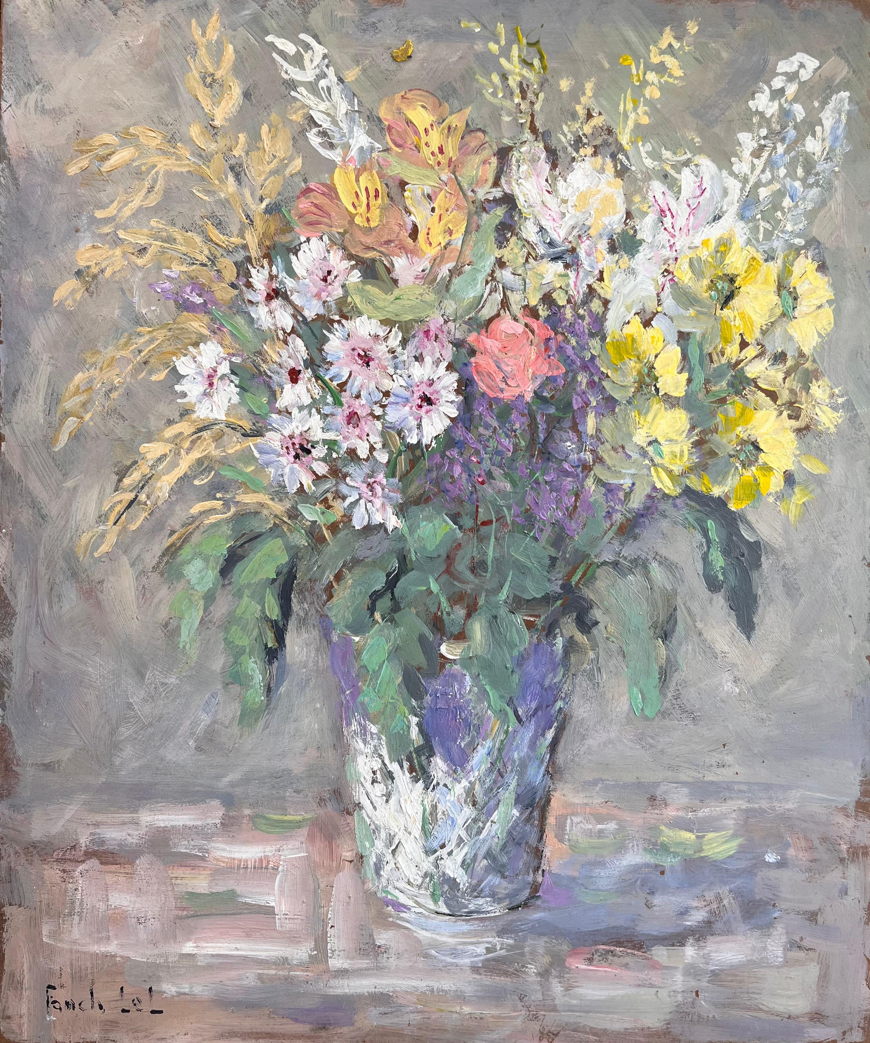 Impressionist French Floral Still Life Oil of Le Bouquet du Cinquantenaire