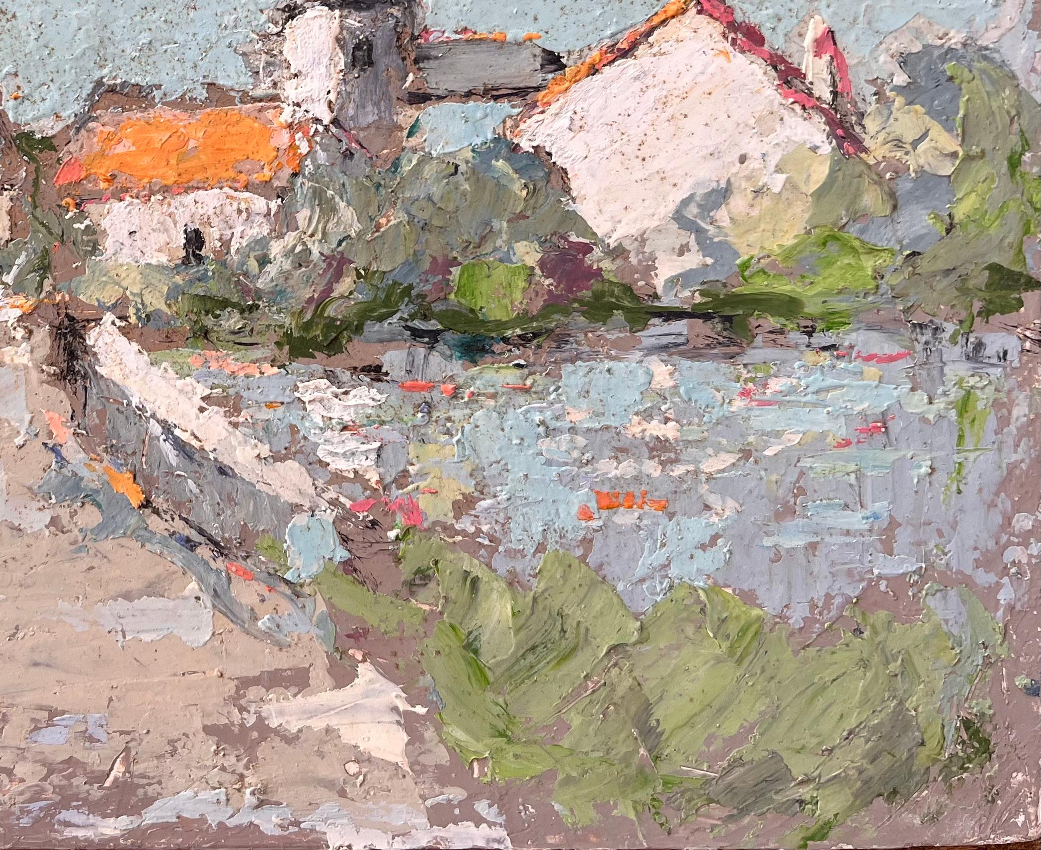 Titre : Scène d'église de village impressionniste française avec pinceau à palette texturé
Par Fanch Lel
Signé : Oui
Taille : 7.25 x 9.5 pouces (hauteur x largeur)
Peinture à l'huile sur carton, non encadrée
Condit : La peinture est en bon état,