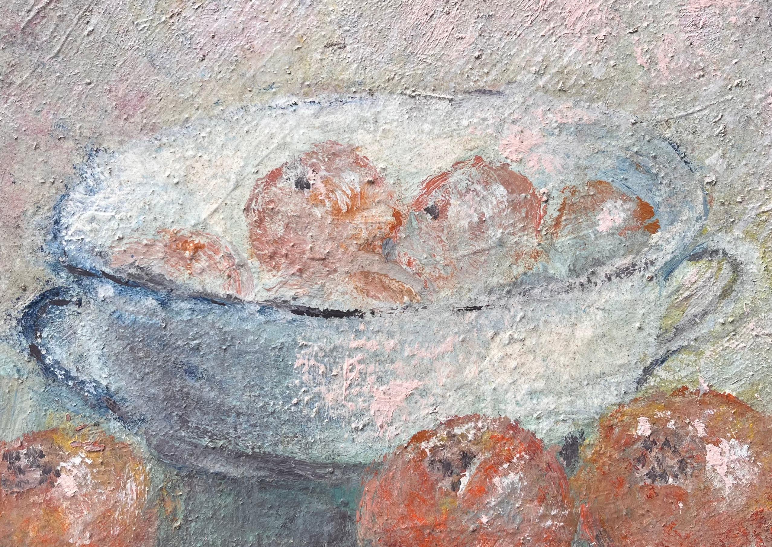 Impressionist Still Life with Apples in Bowl Jacques Cartier Basin Saint Malo For Sale 3