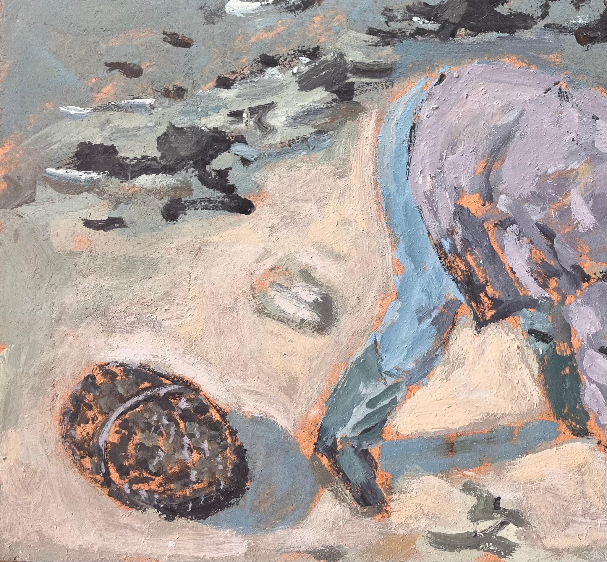 Título: Le Pêcheur à Pied Pintura francesa de figura costera de forrajeo en la costa
Firmado por Fanch Lel
Tamaño: 8,75 pulgadas (alto) x 10,5 pulgadas (ancho)
Técnica: Óleo sobre tabla, sin enmarcar
Estado: El cuadro está en buen estado, con