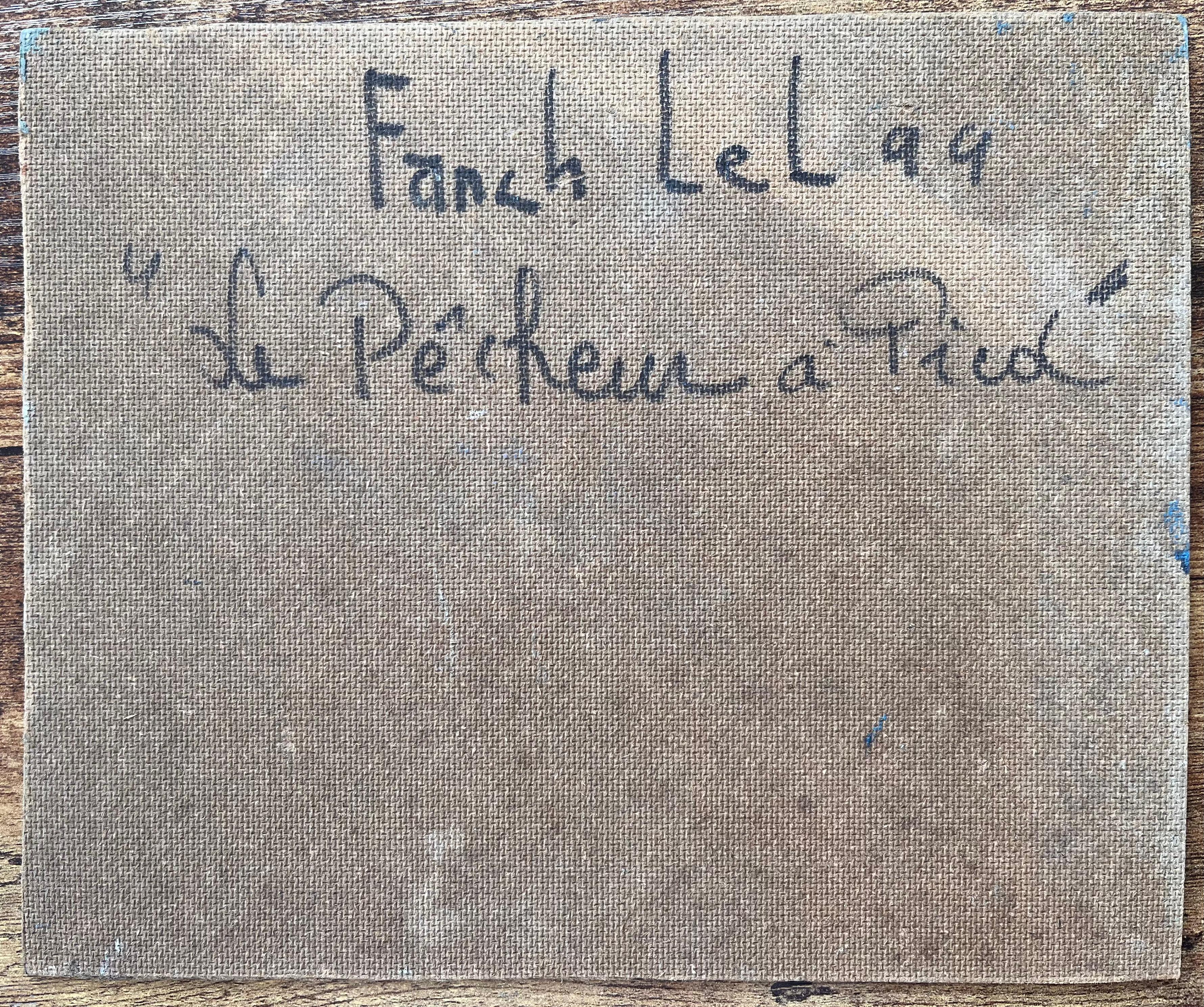 Le Pêcheur à Pied Pintura francesa de figura costera de forrajeo en la costa en venta 3