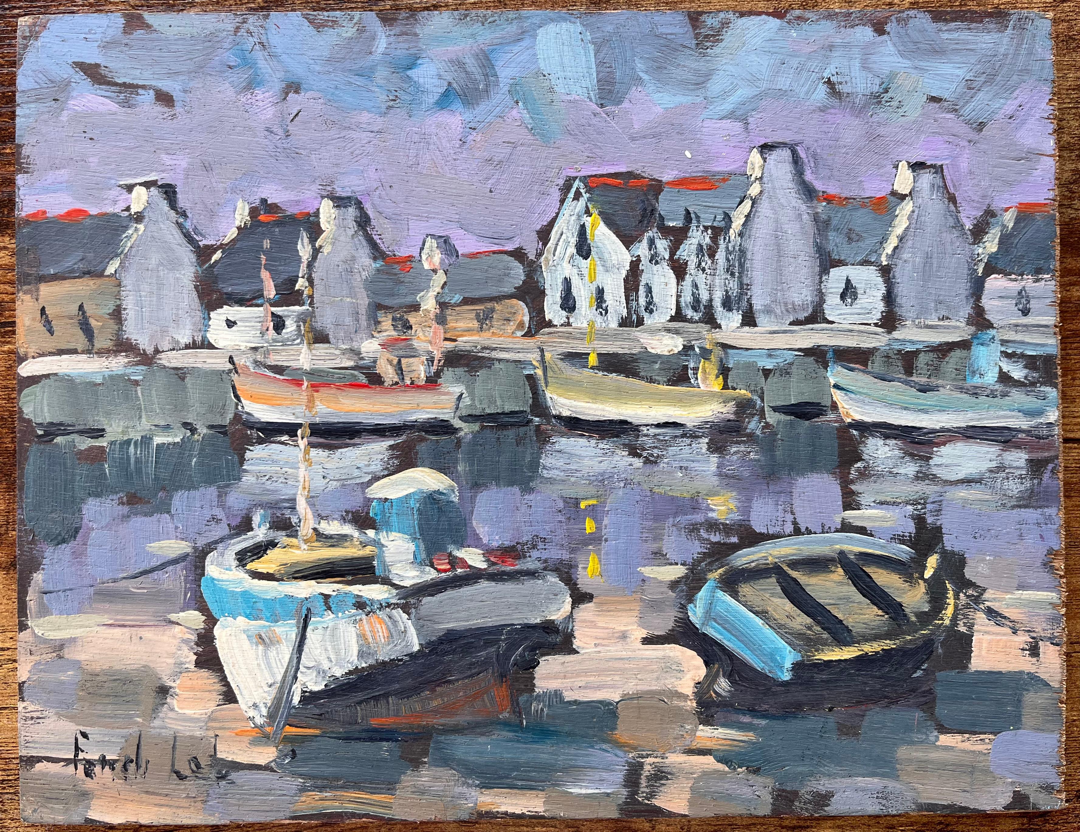 Le Port De Lannion Fischerboote im bretonischen Hafen Fanch Lel 2000 im Angebot 1
