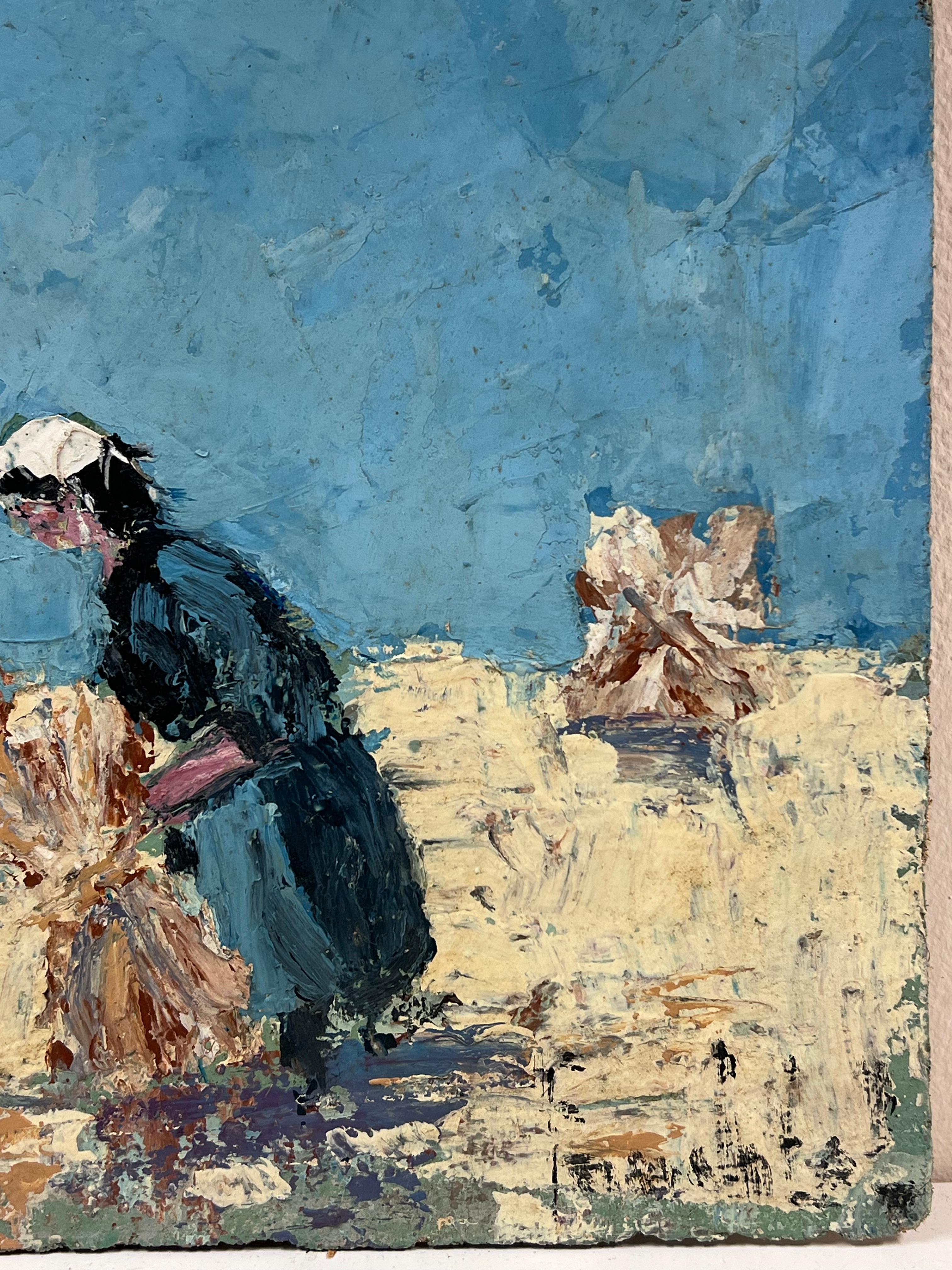 Maids Gathering the Golden Sheaves Under the Blue Sky French Oil Painting For Sale 3