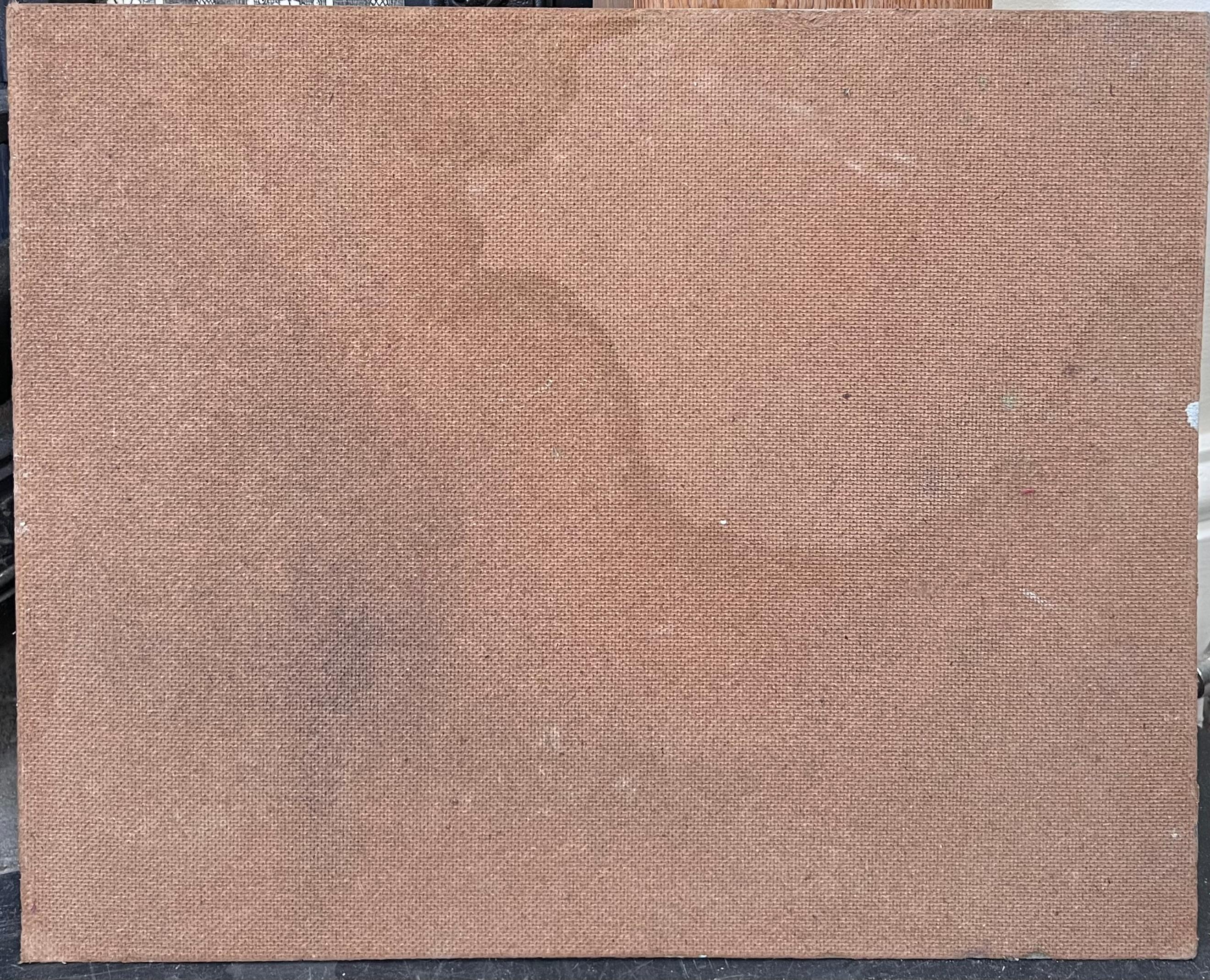 Olivenhain unter dem orangenen Dach Dorf Townes Französische Landschaft Ölgemälde im Angebot 2