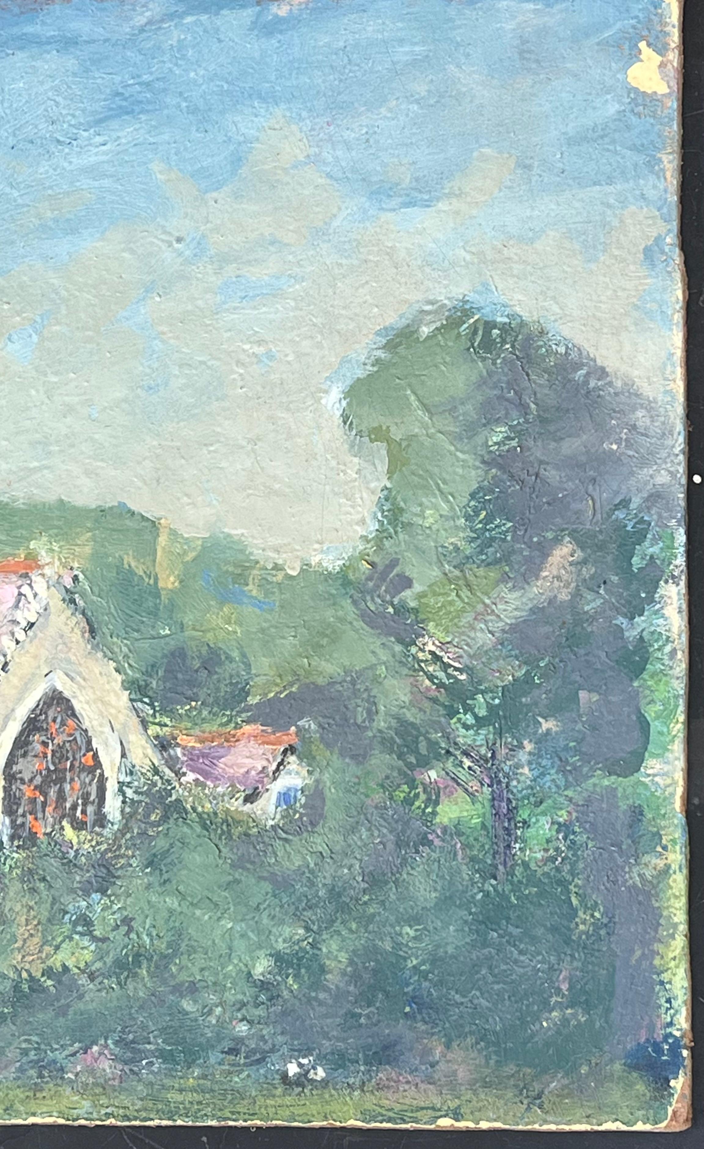 Lila Kirche
von Fanch Lel ( Französische Schule)
Ölgemälde auf Karton, ungerahmt
Pappe: 10,5 x 16 Zoll
Zustand: Das Gemälde ist in gutem Zustand, mit leichten Gebrauchsspuren an den Rändern.
Provenienz: Alle Gemälde, die wir von diesem Künstler zum