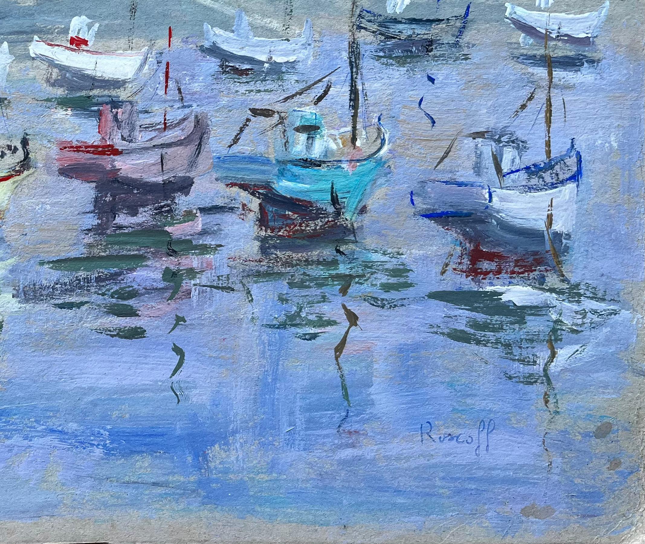 Titolo: Porto di Roscoff con barche e faro Pittura costiera francese
di Fanch Lel (francese, nato nel 1930)
Firmato: Yes One
Dimensioni: 10,5 pollici (altezza) x 13,5 pollici (larghezza)
Pittura a olio su cartoncino, senza cornice
Condit: Il dipinto