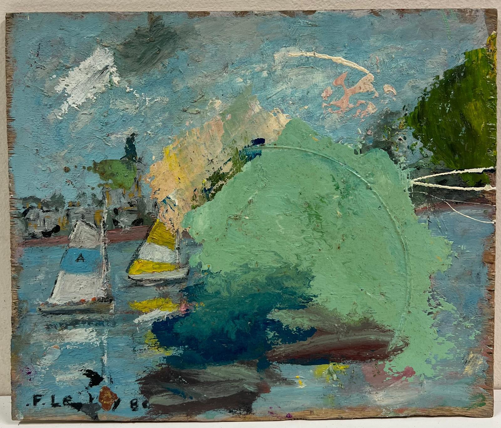 Rustikale Küstenlandschaft mit Pferd undwagen, Ölgemälde im Angebot 1