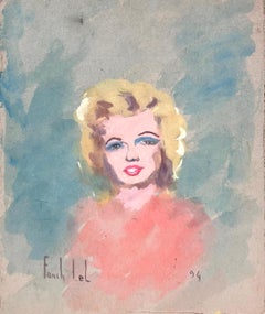 Portrait doux de l'emblématique Marilyn Monroe d'Hollywood dans un Gentle Pastels