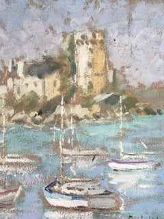 Ancora porto di pesca di Montauban Francia  Pittura a olio francese impressionista