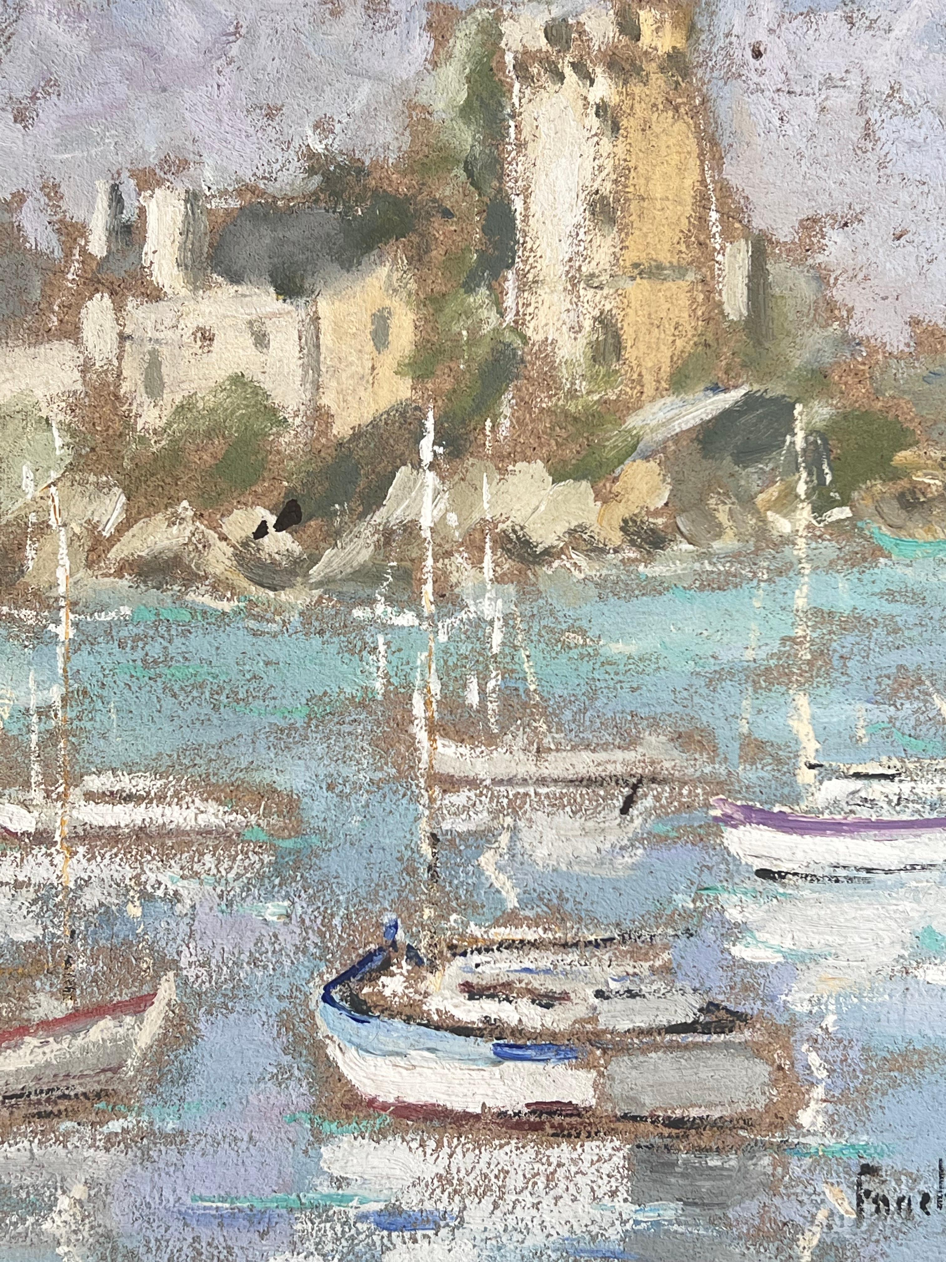 Still Fishing Harbour of Montauban France  Impressionist French Oil Painting For Sale 2
