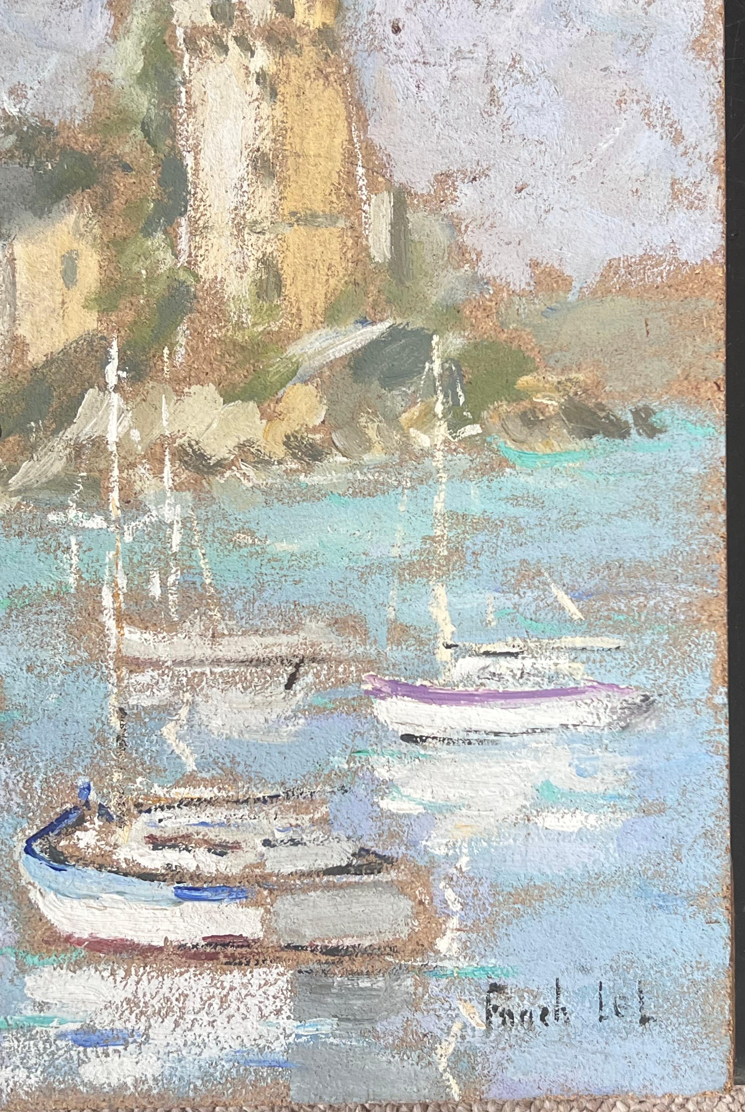 Still Fishing Harbour of Montauban France  Impressionist French Oil Painting For Sale 4