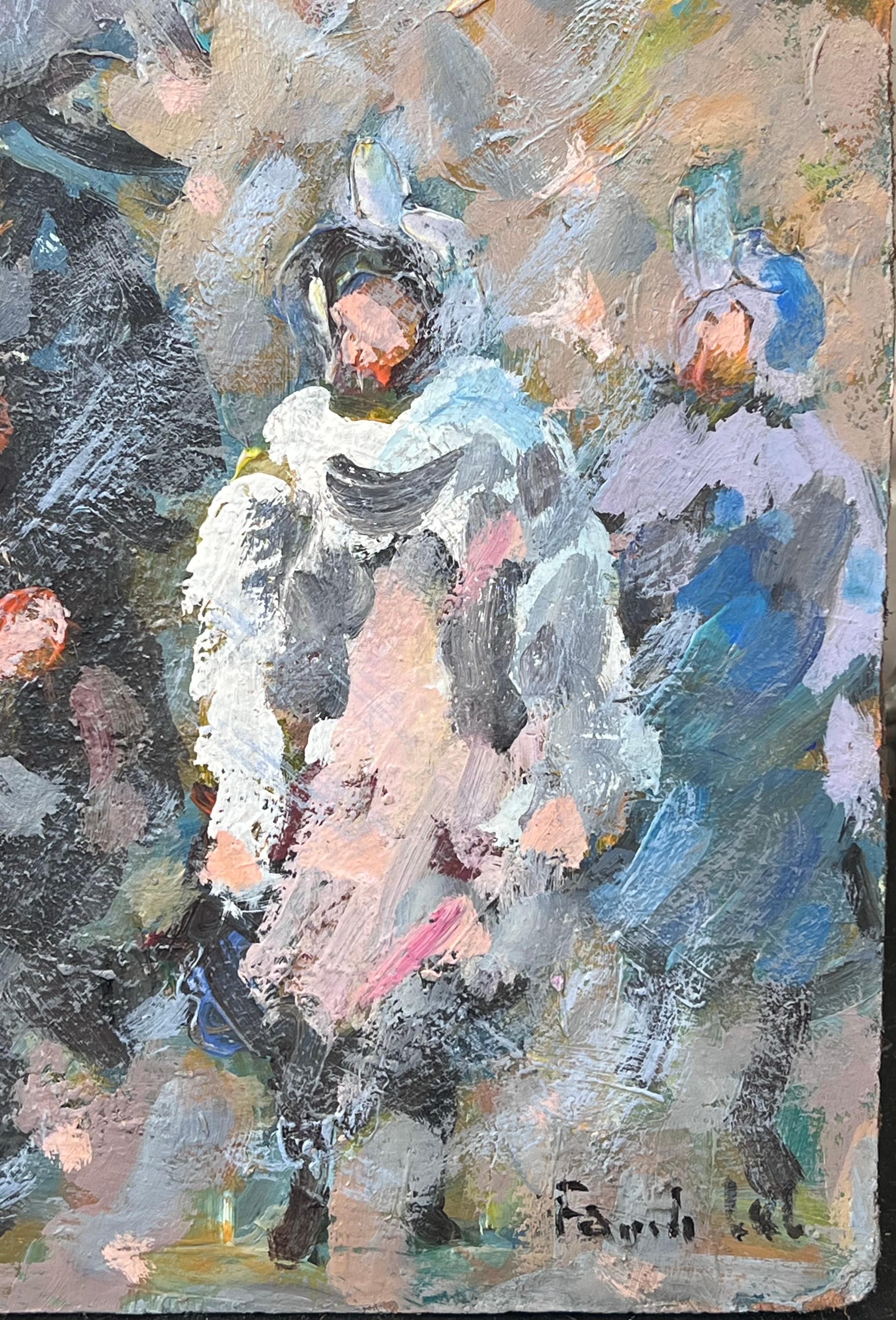 La marcia del villaggio alla luce del tempo  Paesaggio francese dipinto a olio in vendita 2