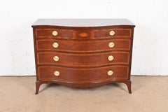 Fancher Furniture Georgian Mahogany Serpentine Chest of Drawers, Refinished