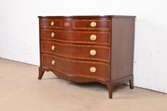 Fancher Furniture Georgian Mahogany Serpentine Chest of Drawers, Refinished