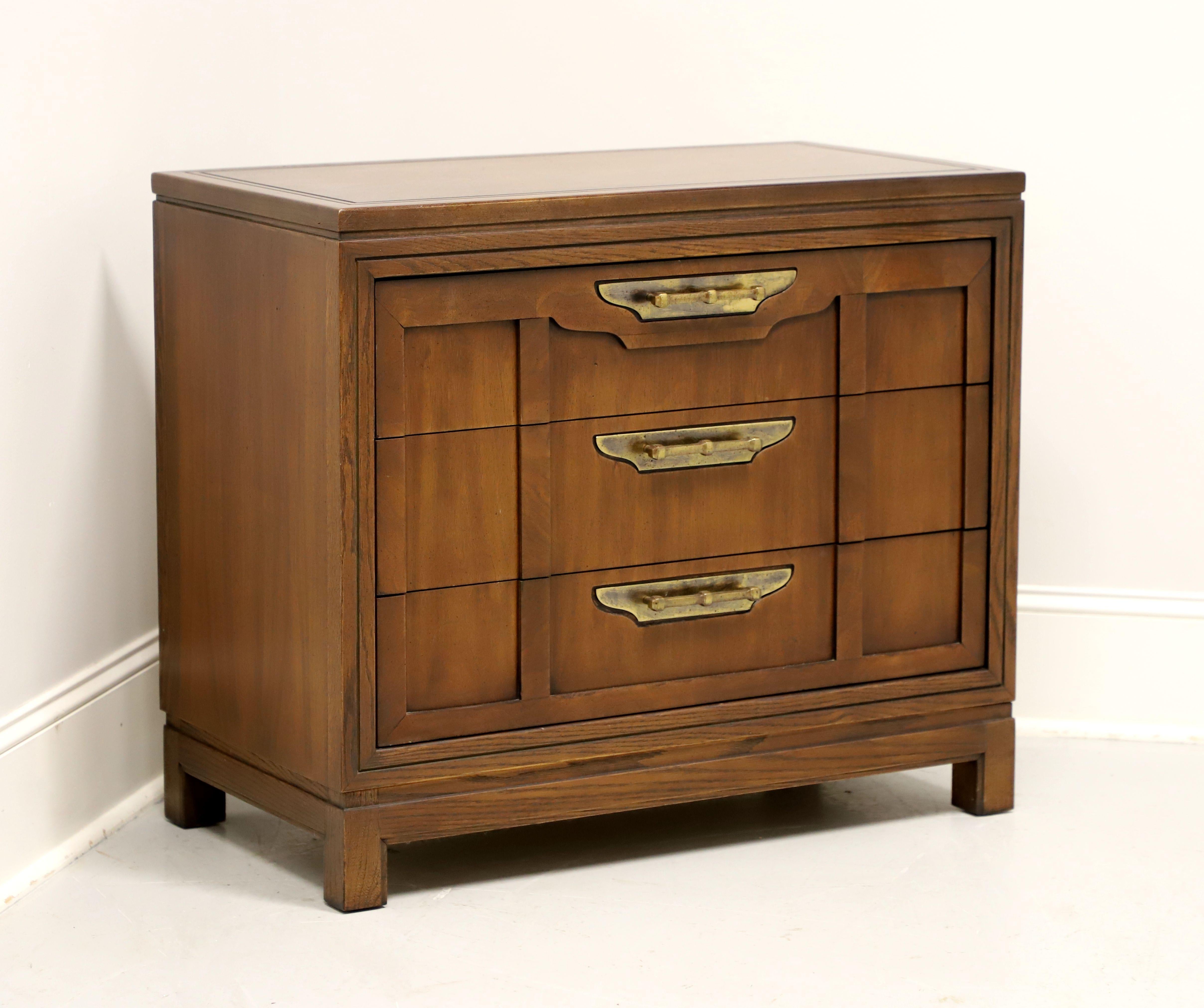 FANCHER Oak & Walnut Asian Influenced Bachelor Chest For Sale 5