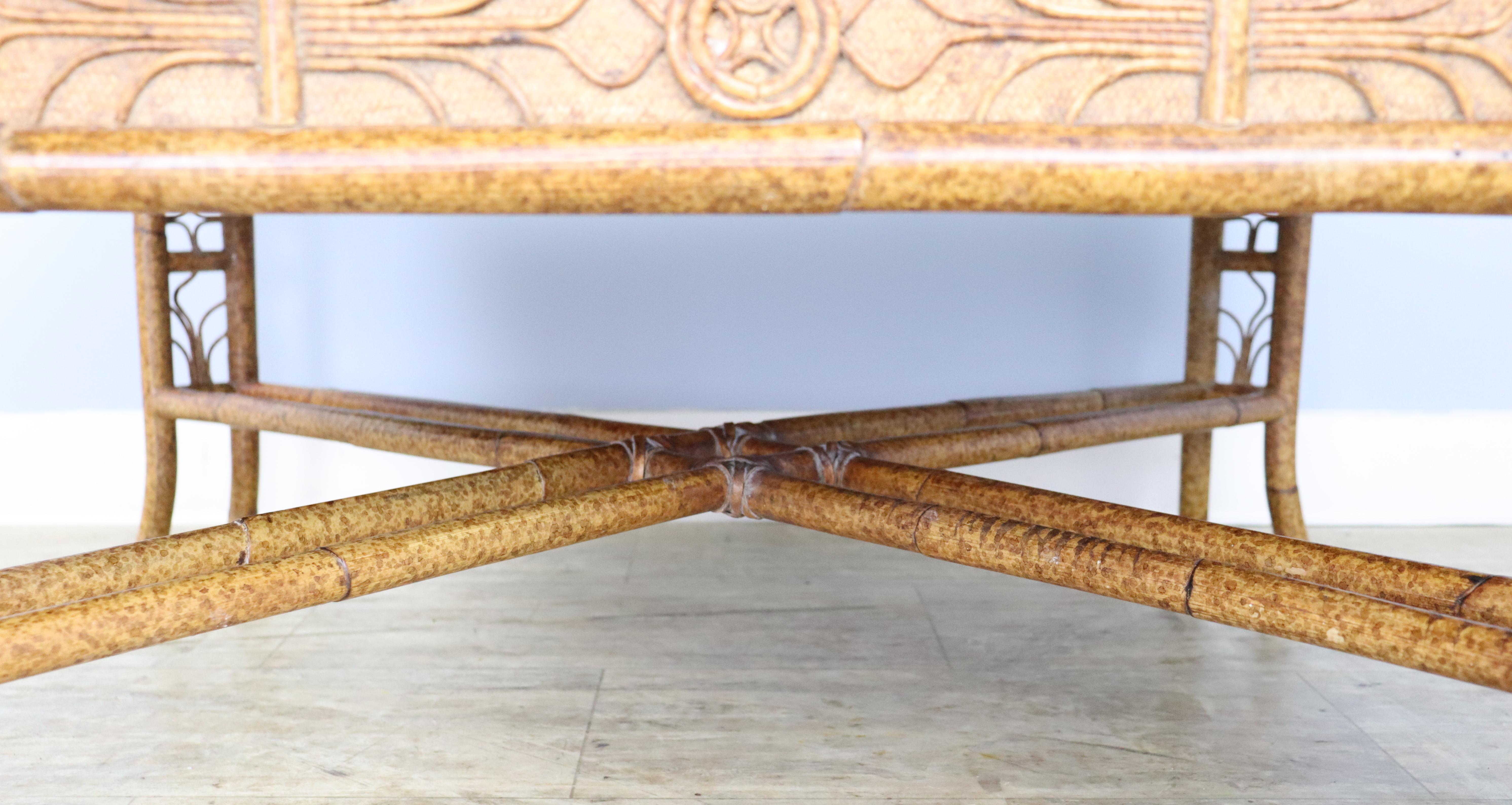 Fanciful Bamboo Coffee Table For Sale 1