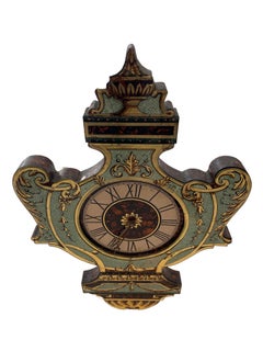 Fanciful Eglomise Wall Clock