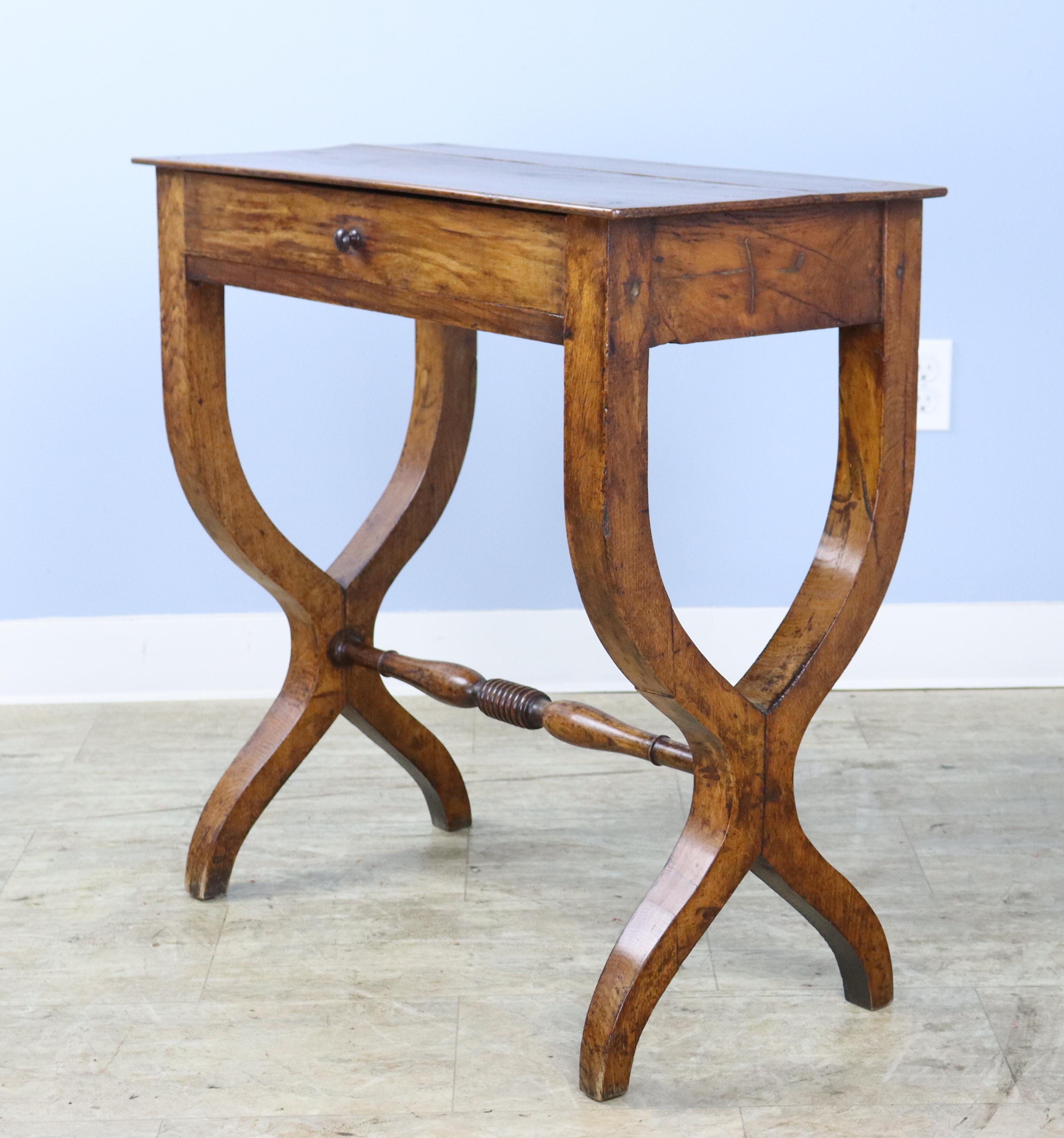 19th Century Fanciful French Chestnut Side Table For Sale