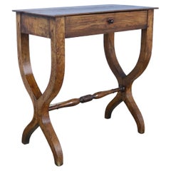 Antique Fanciful French Chestnut Side Table