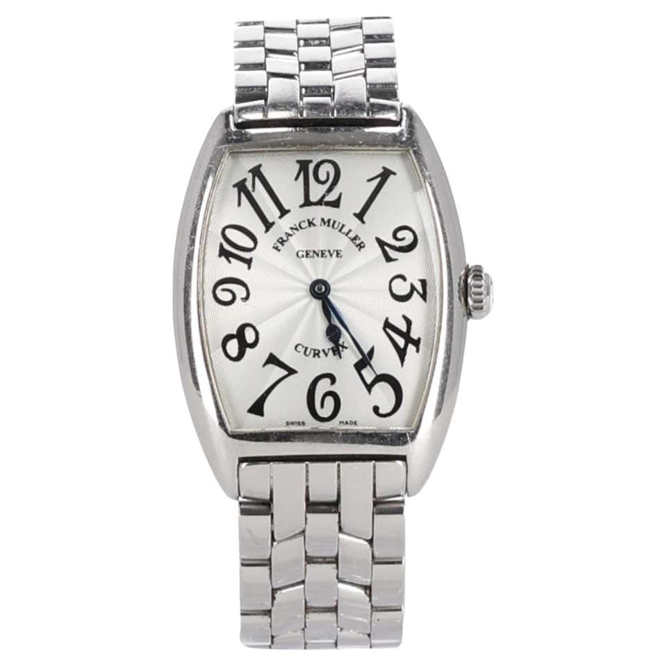 Franck Muller Cintrée Curvex Casablanca 32MM White Dial Leather Strap Franck Muller Cintrée Curvex Casablanca 32MM White Dial Leather Strap