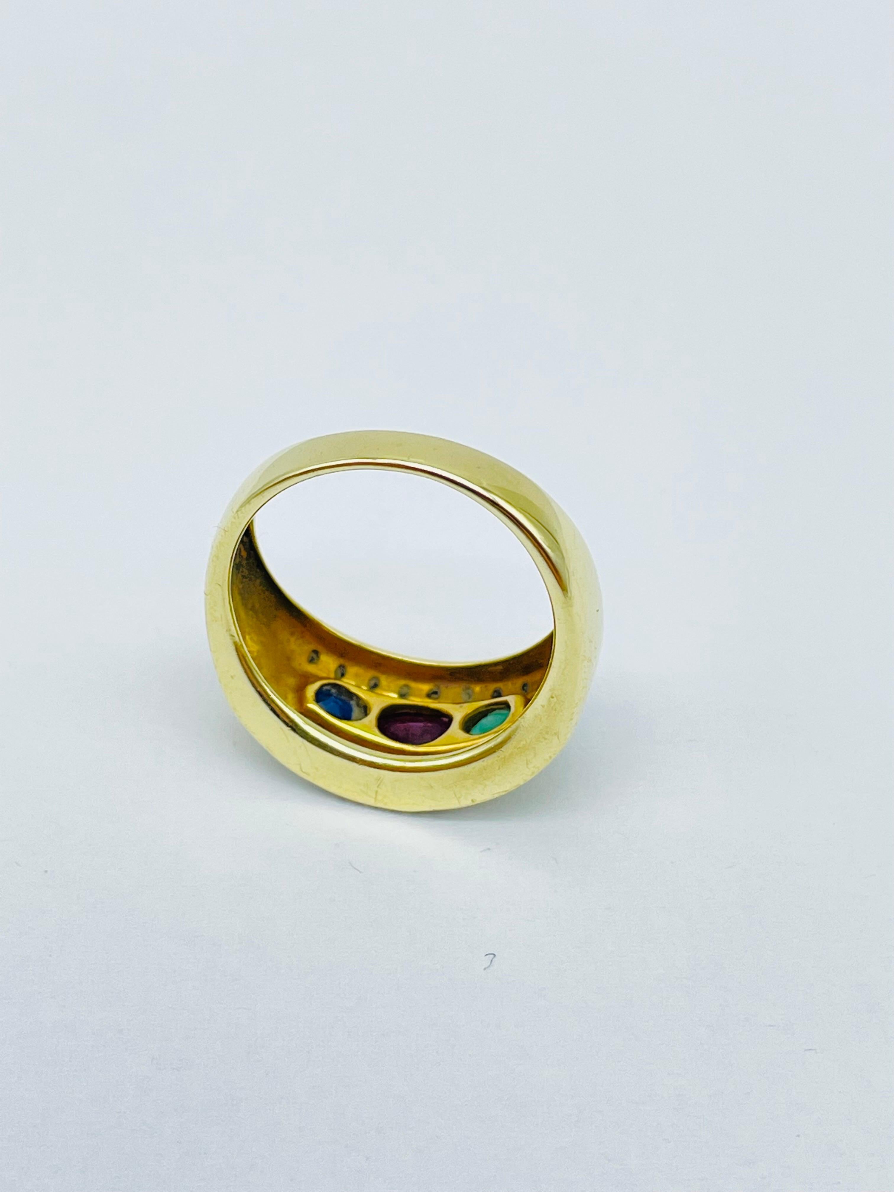 Fancy 14k Yellow Gold Cocktail Ring  For Sale 7