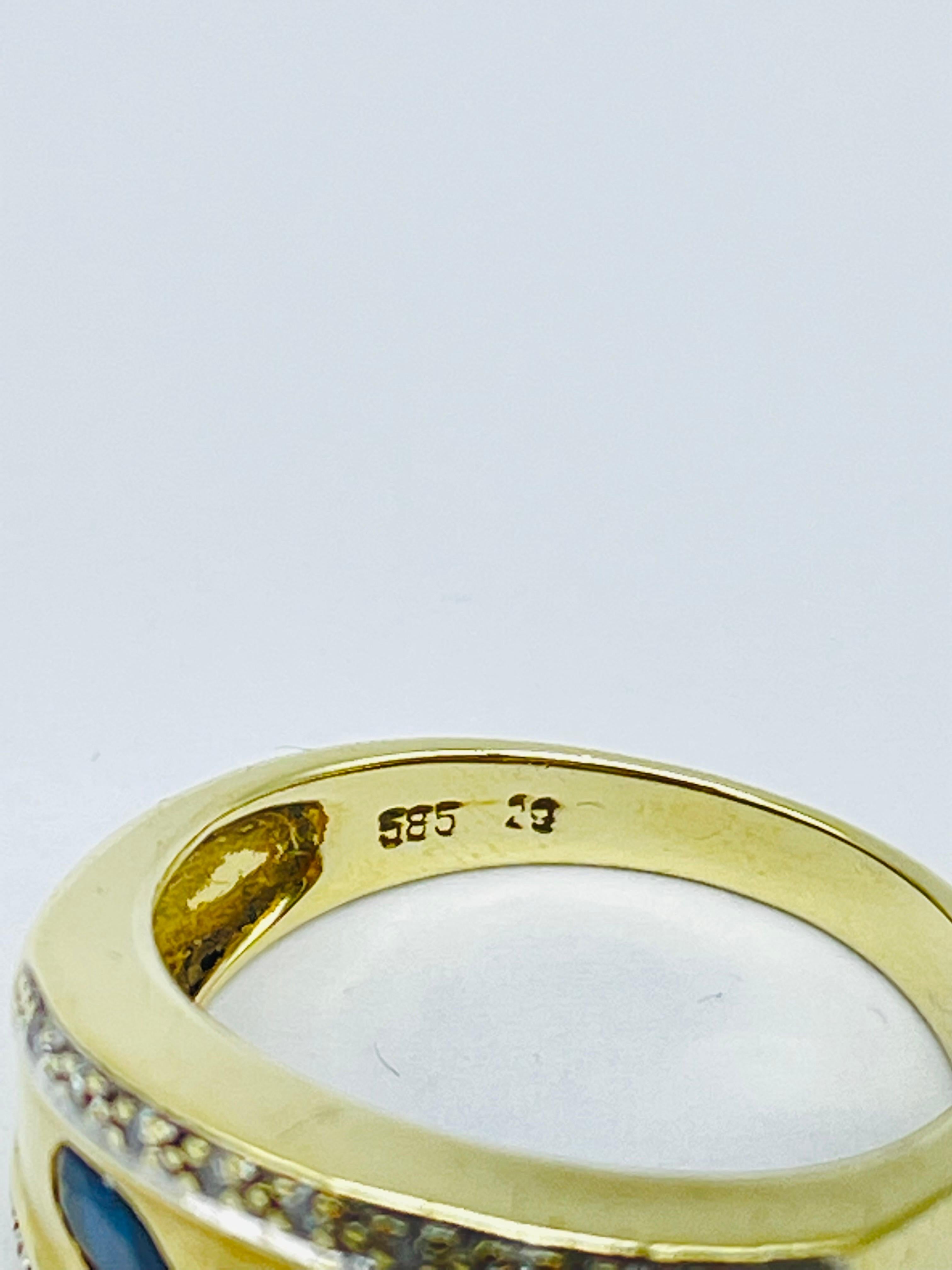 Fancy 14k Yellow Gold Cocktail Ring  For Sale 8