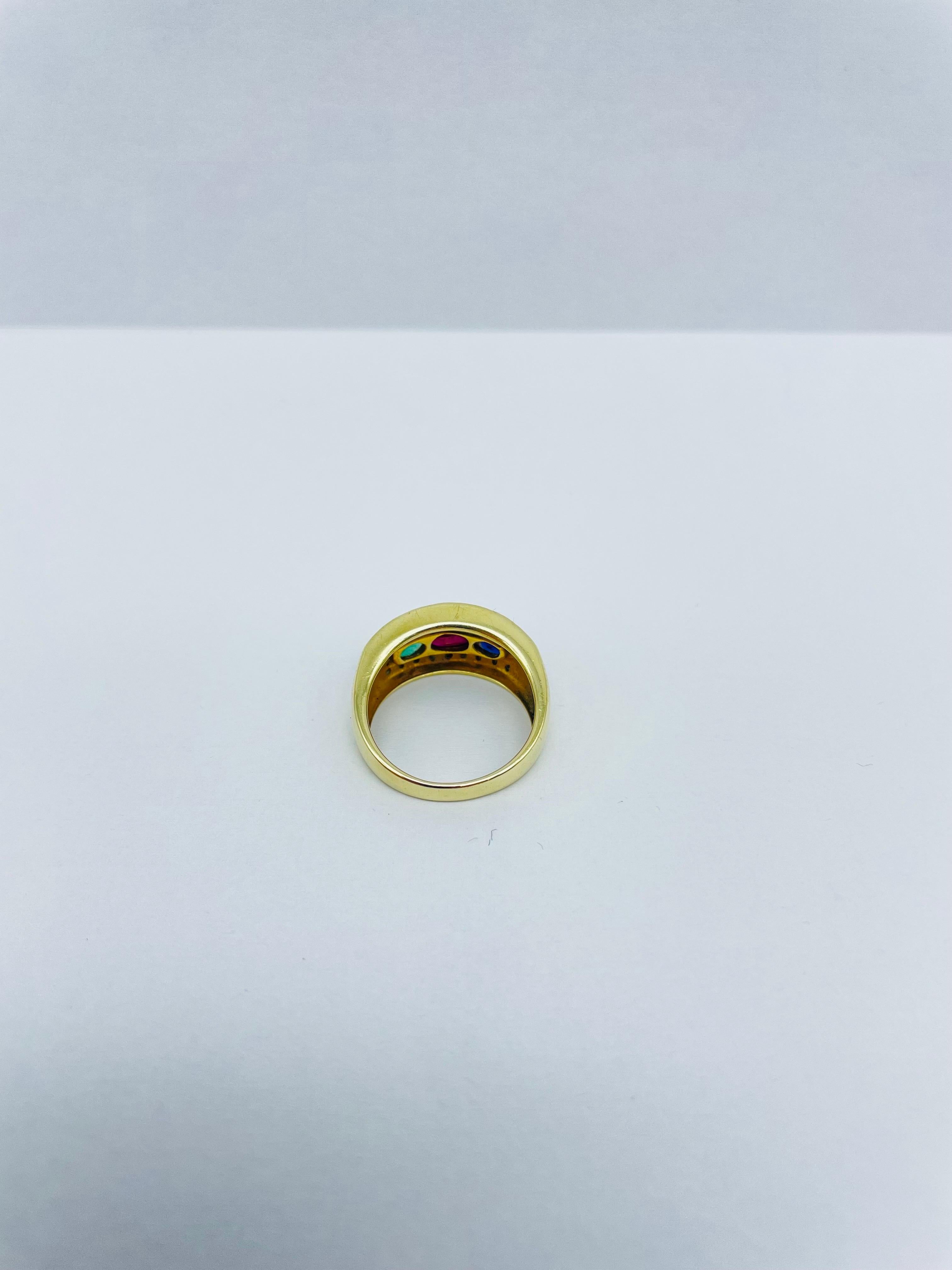Fancy 14k Yellow Gold Cocktail Ring  For Sale 2