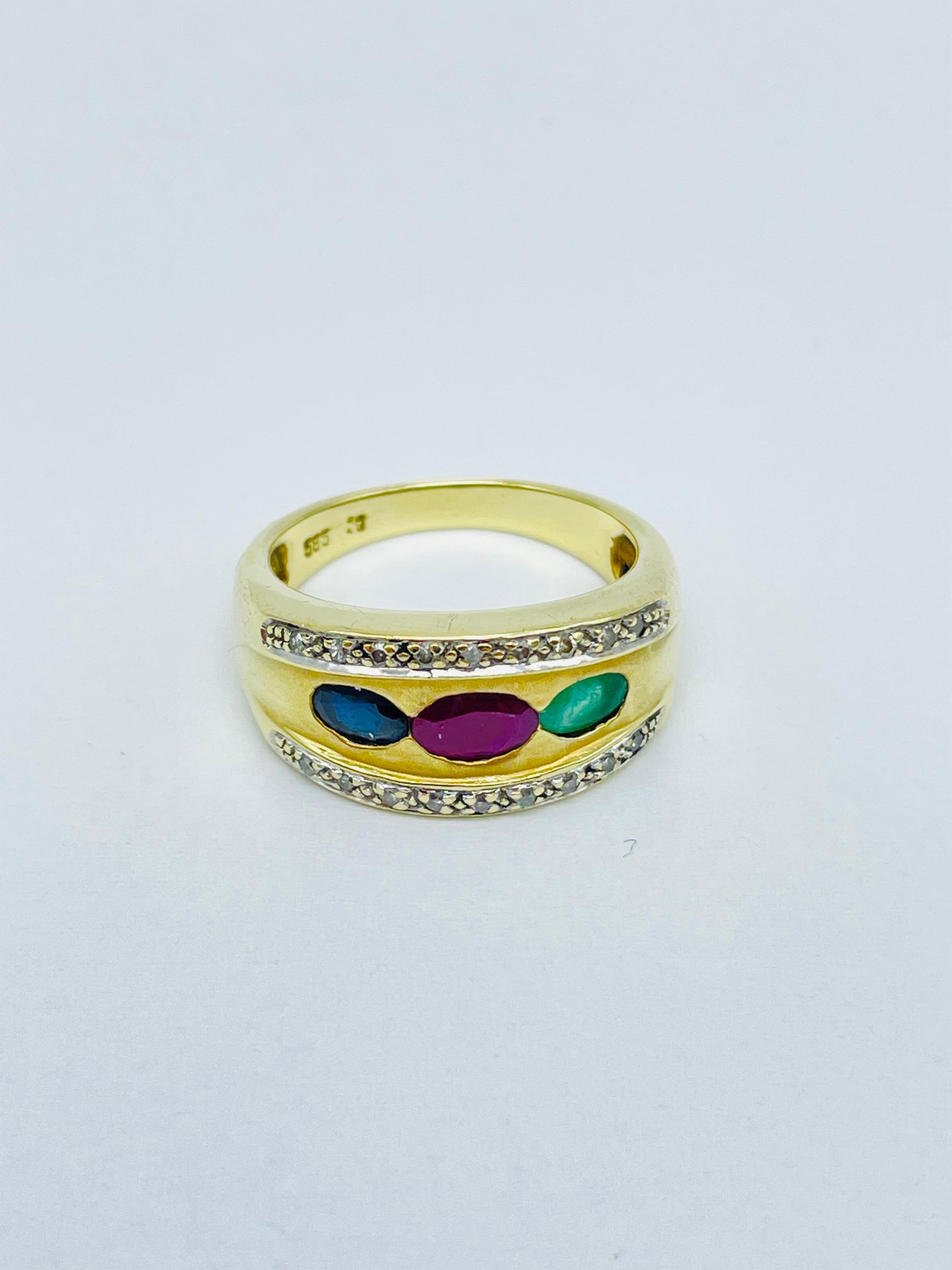 Anillo de cóctel de oro amarillo de 14 quilates de fantasía en venta 5