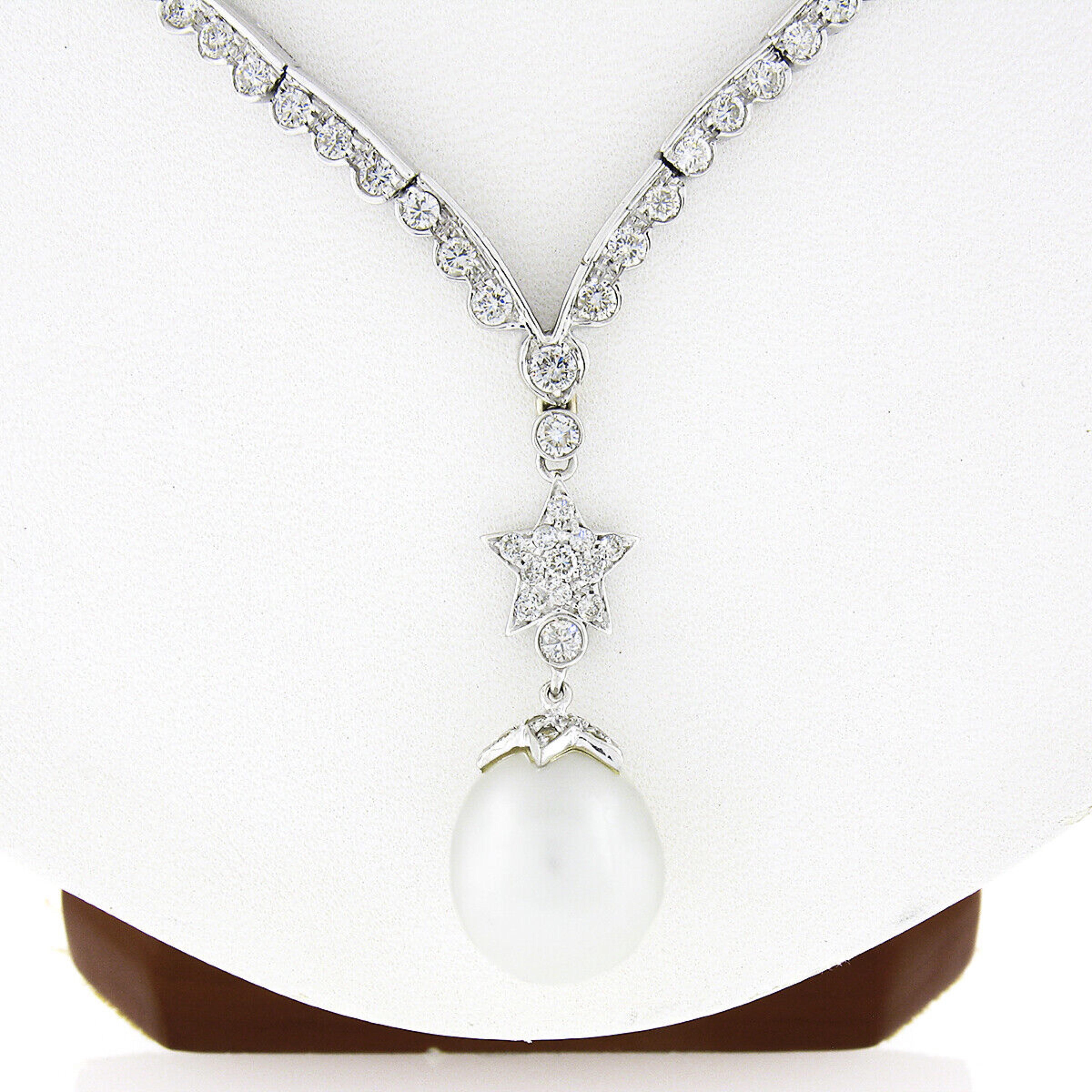 dangling pearl necklace