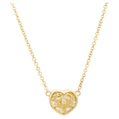 Fancy 2.0-Ct. Yellow Heart Diamond Necklace