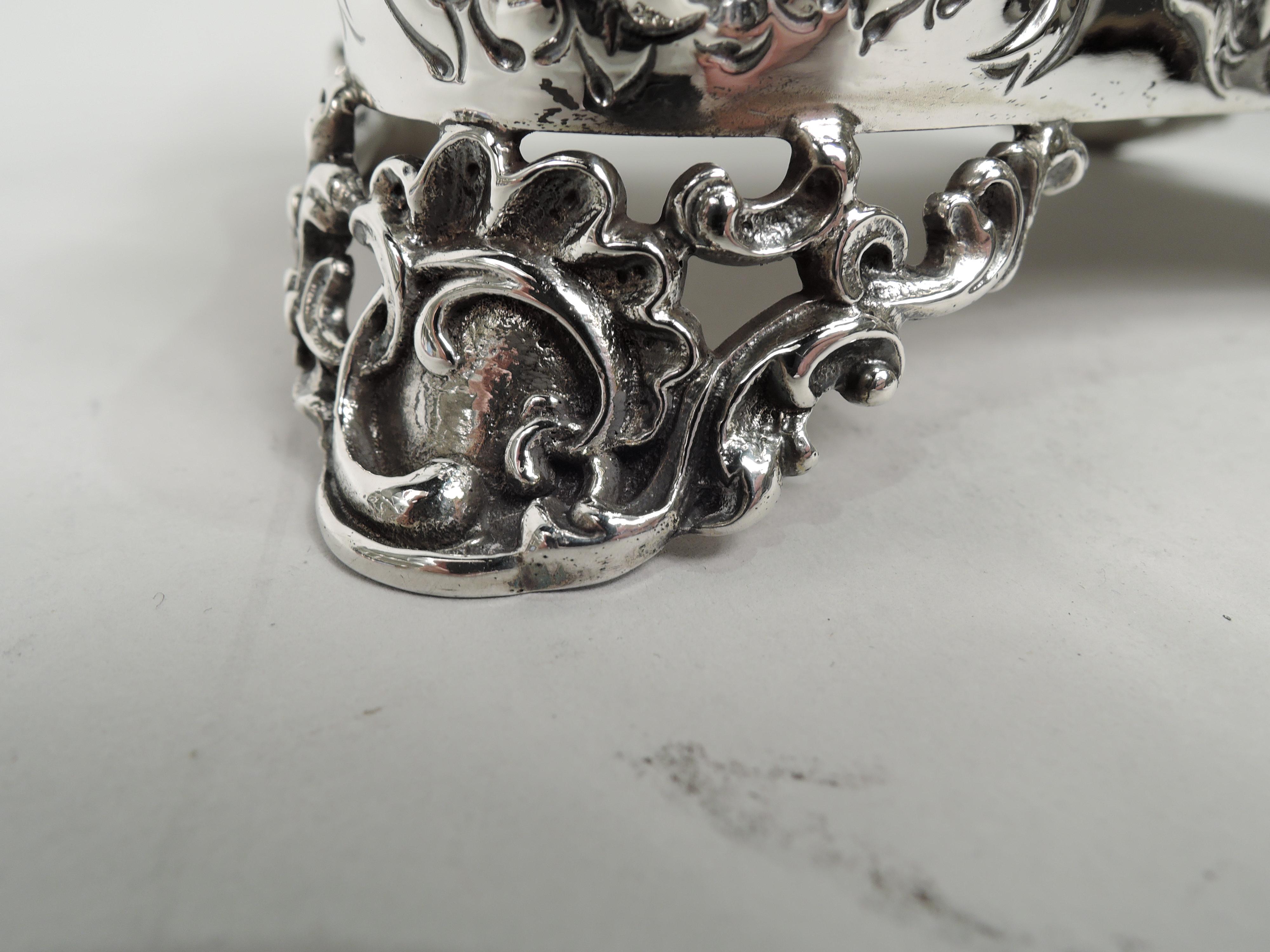 Fancy American Victorian Regency Sterling Silver Jewelry Box 1
