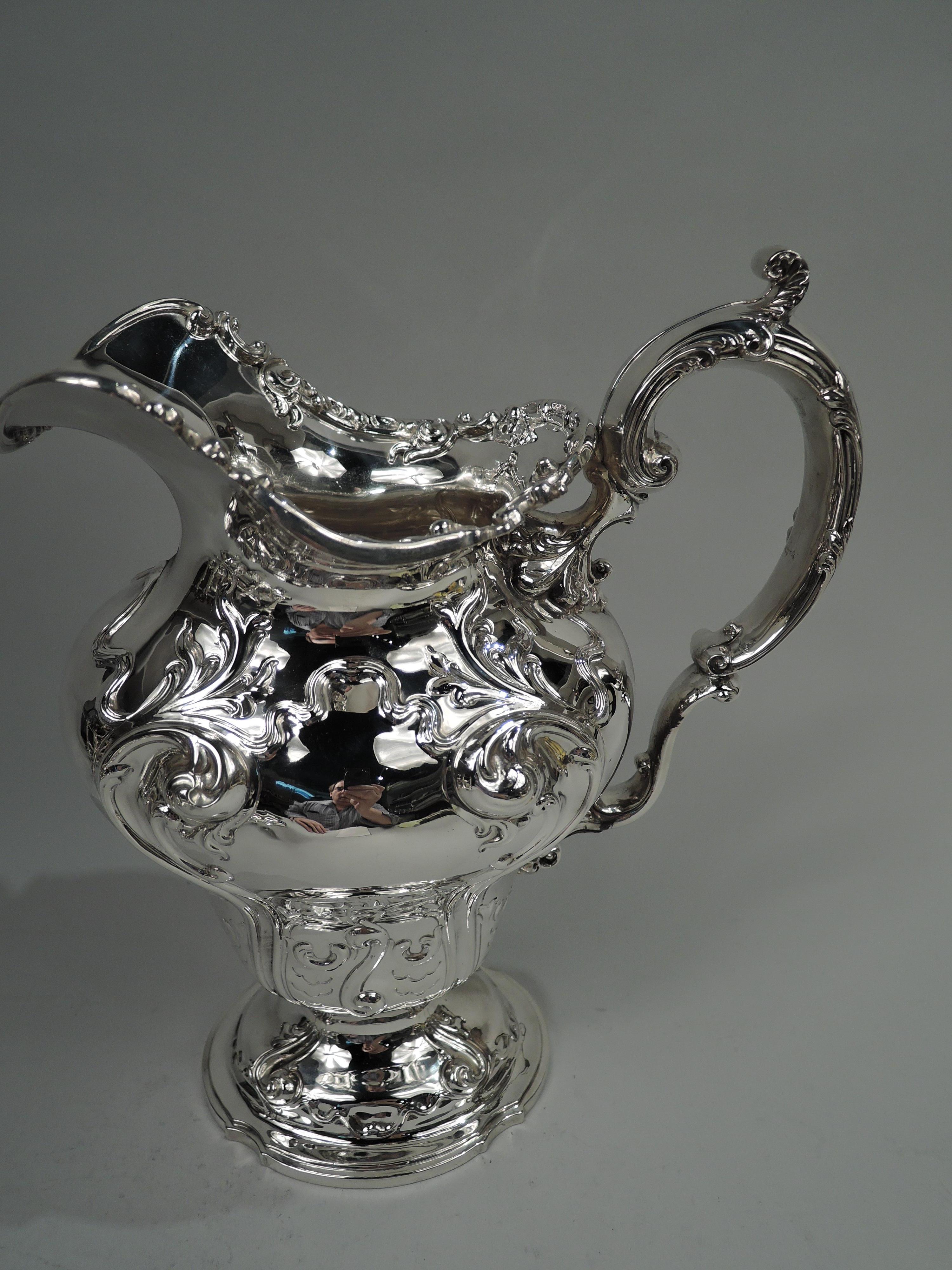 real silver water pitcher