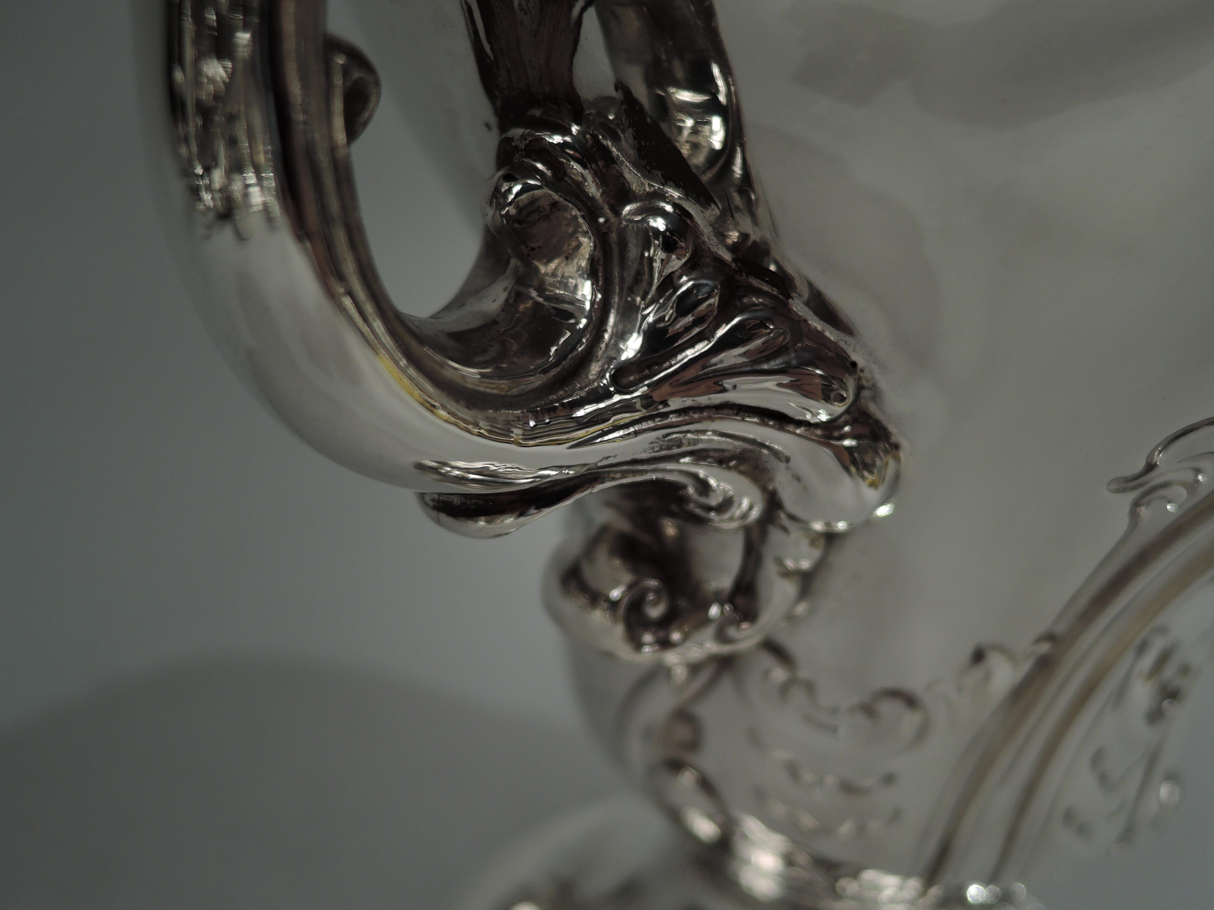 Fancy American Victorian Sterling Silver Water Pitcher For Sale 2