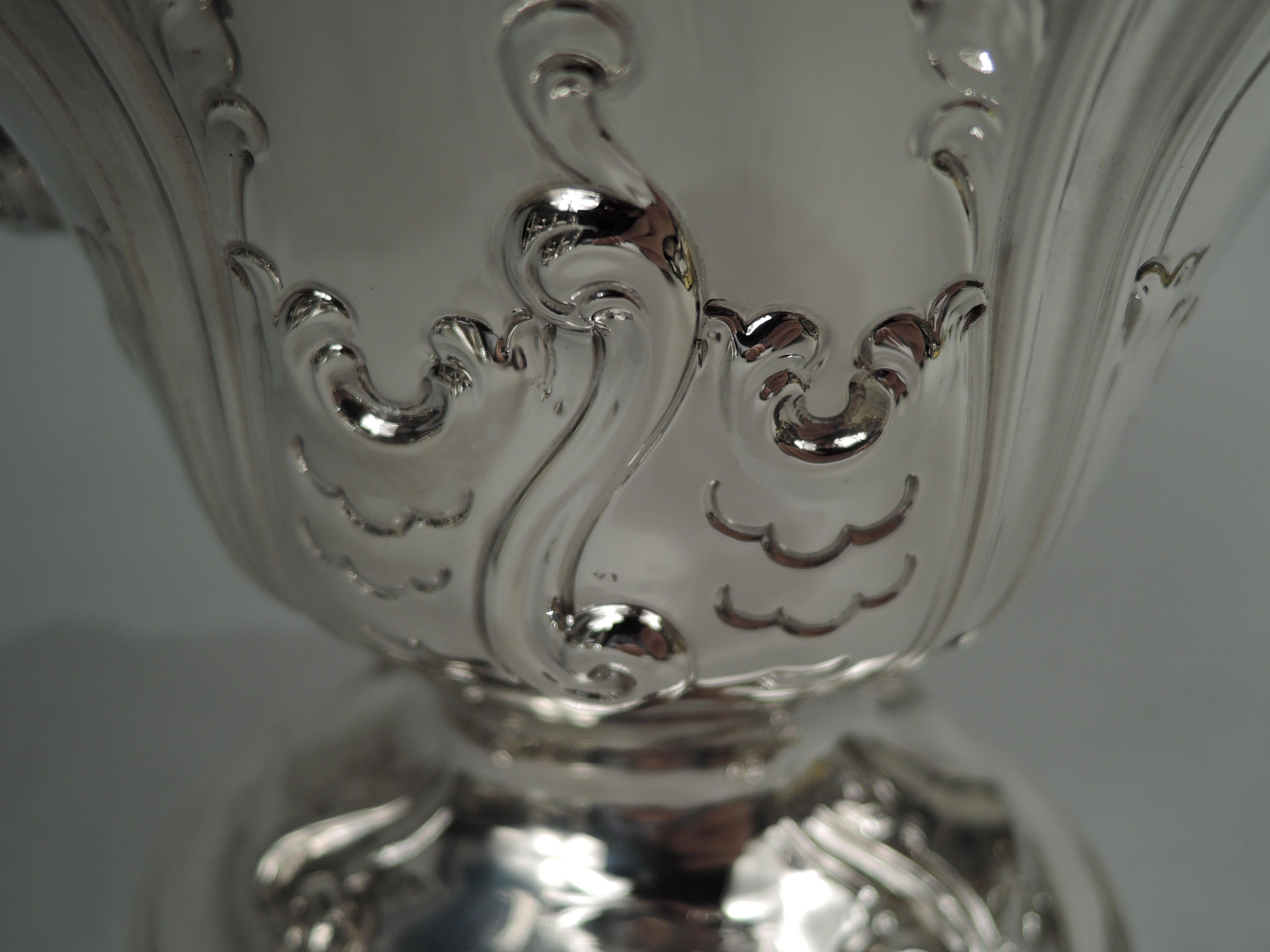 Fancy American Victorian Sterling Silver Water Pitcher 3