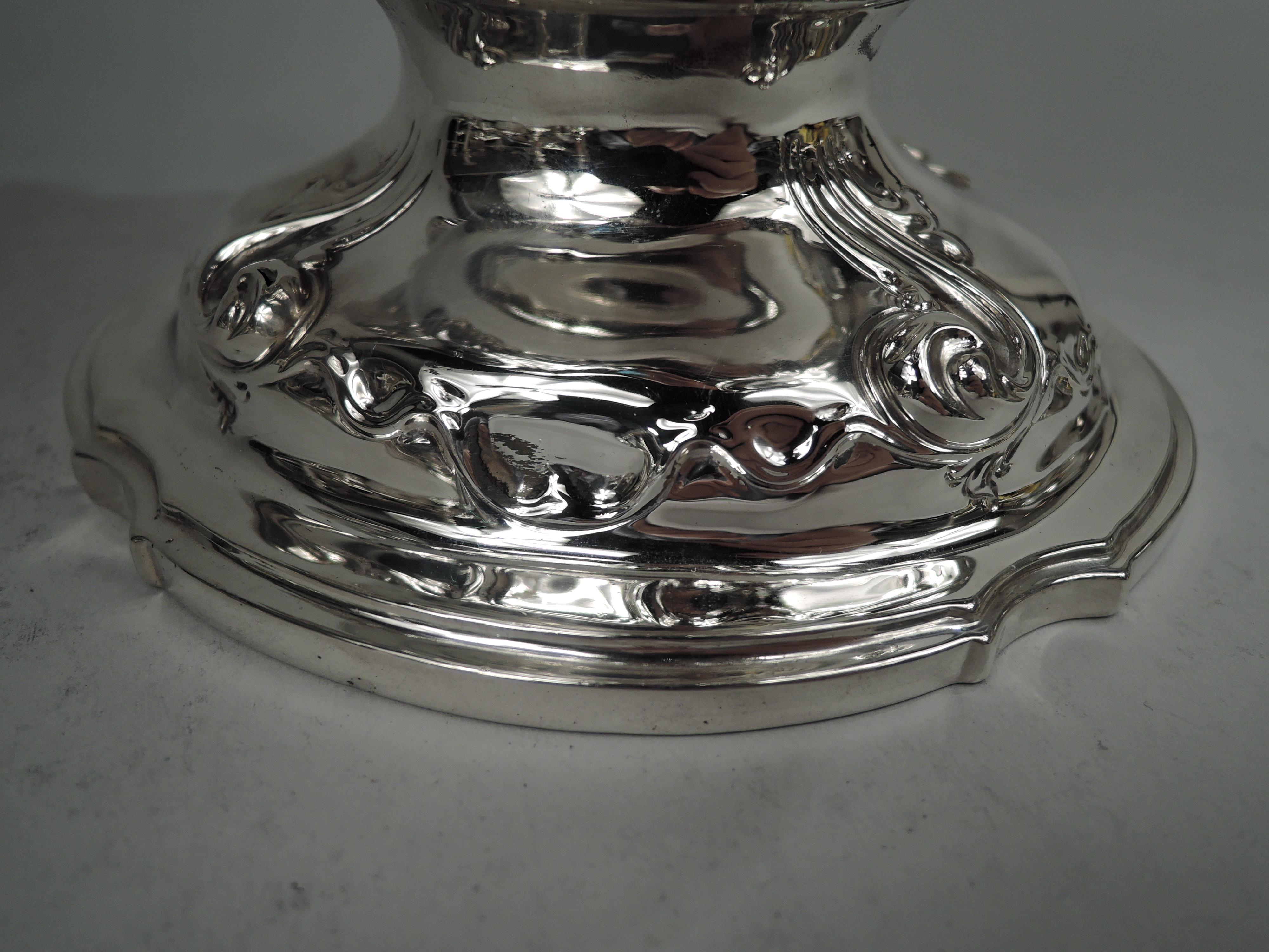 Fancy American Victorian Sterling Silver Water Pitcher 4