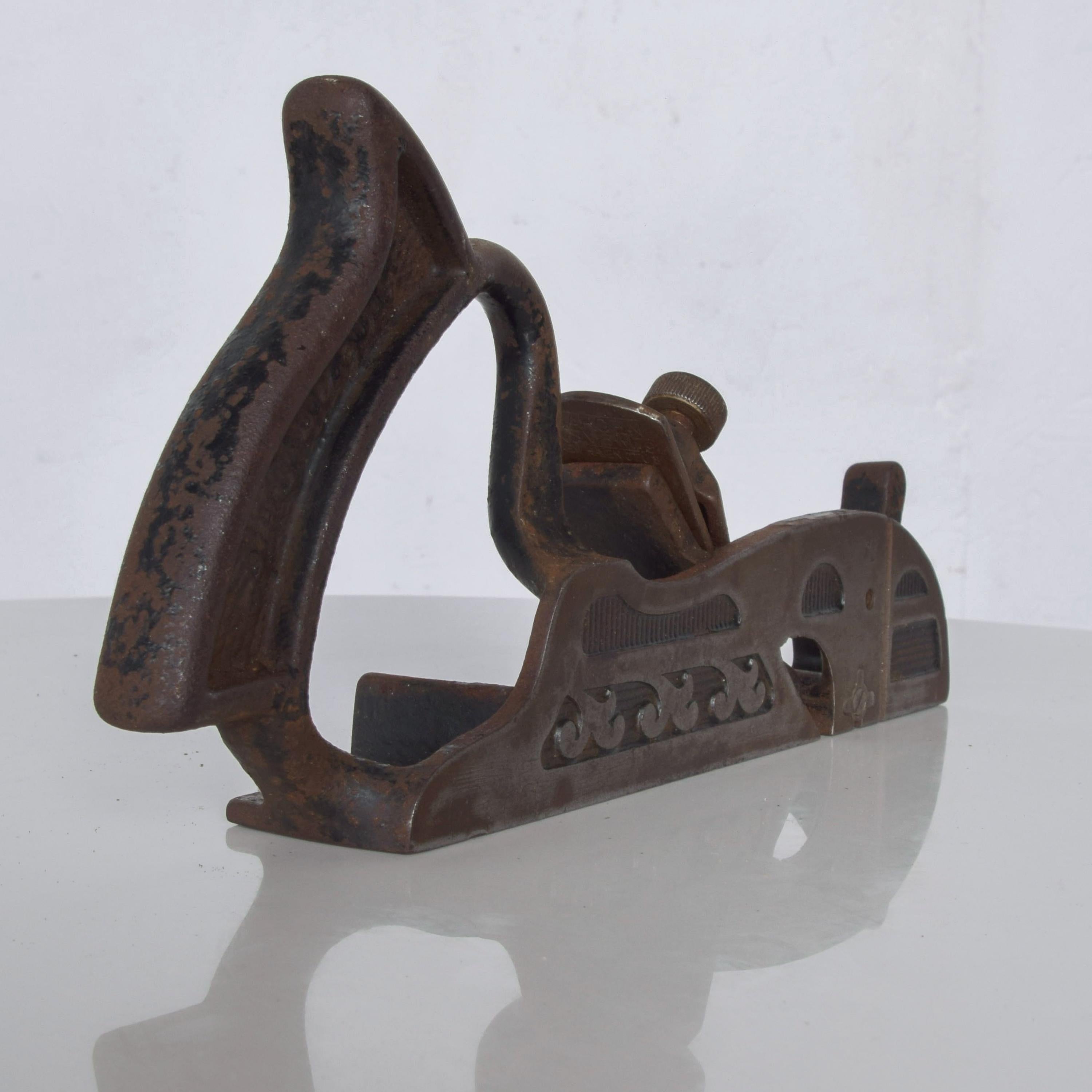 Fancy Antique All Metal Wood Hand Plane Tool Woodworking, circa 1800s 1