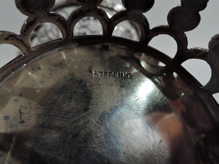 Fancy Antique American Edwardian Pierced Sterling Silver Basket For ...