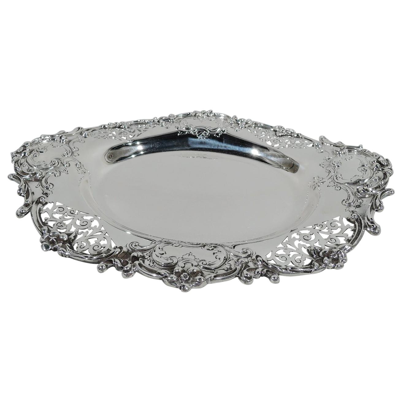 Fancy Antique American Sterling Silver Serving Dish by Howard & Co