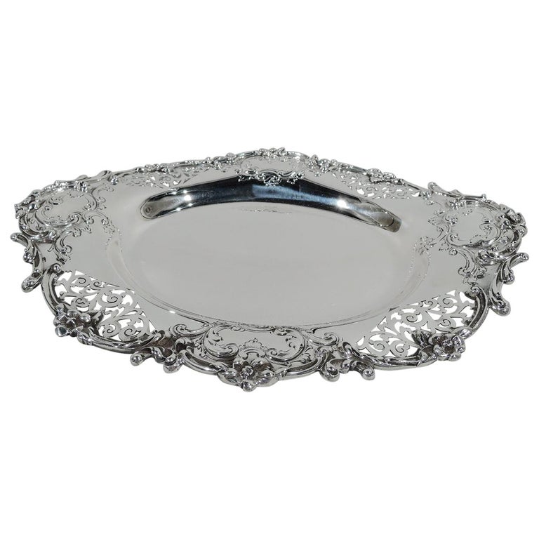 Fancy Antique American Sterling Silver Serving Dish by Howard and Co