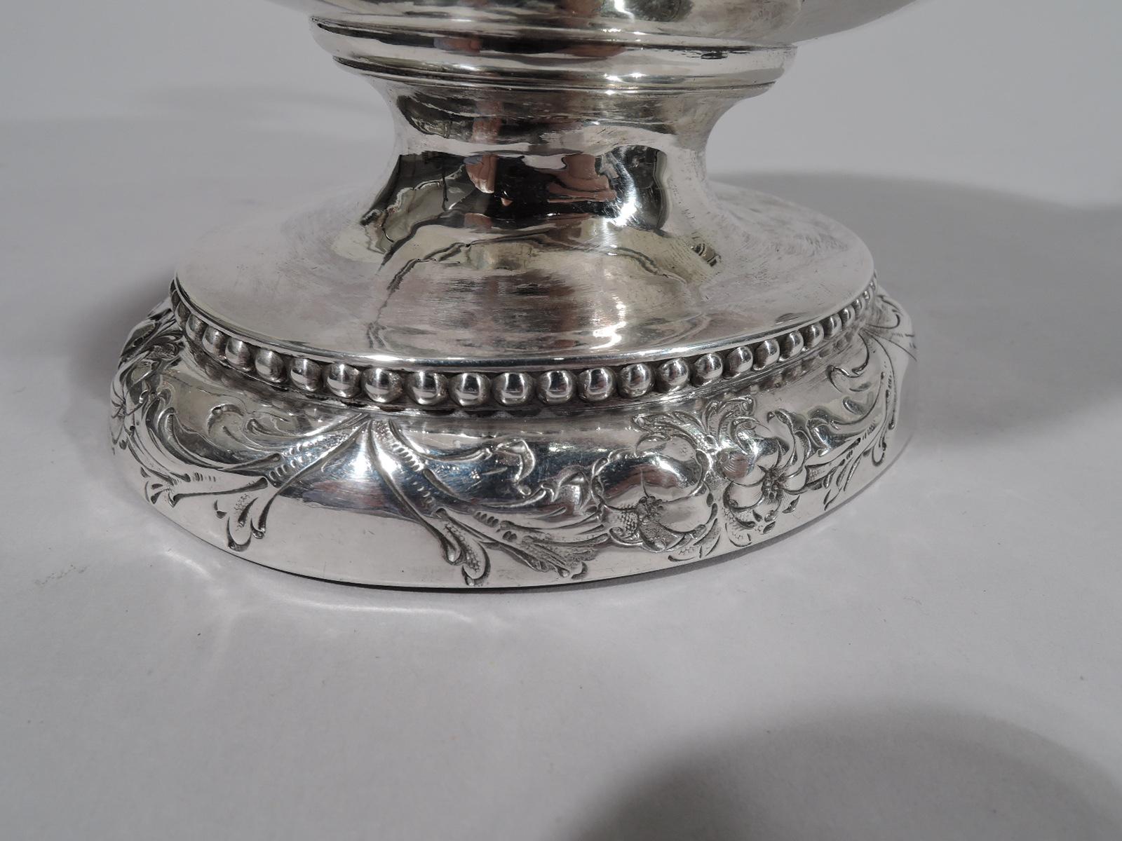 American Fancy Antique Coin Silver Gravy Boat by Bailey & Co.
