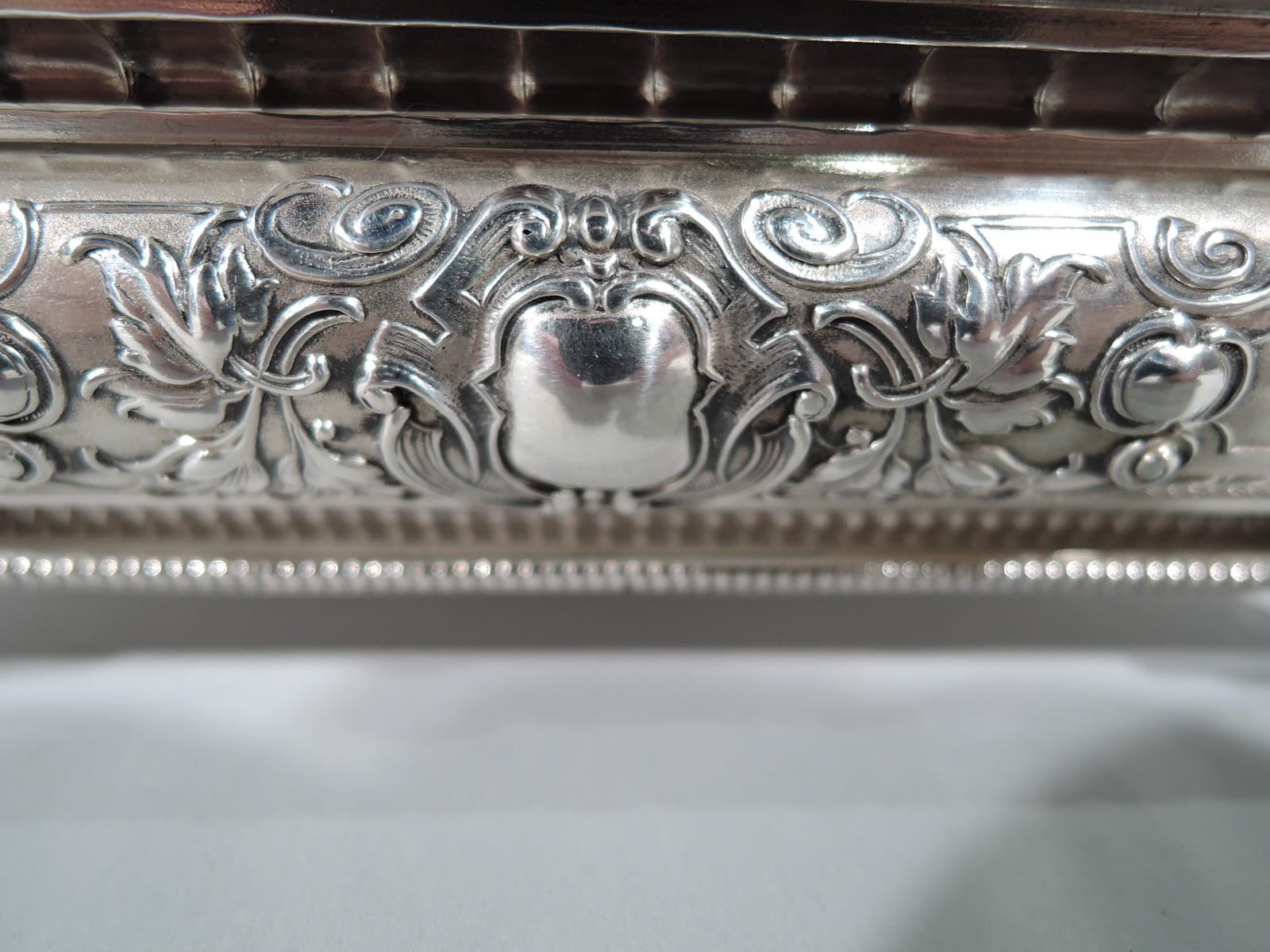 Fancy Antique Kerr Sterling Silver Keepsake Casket Box 1