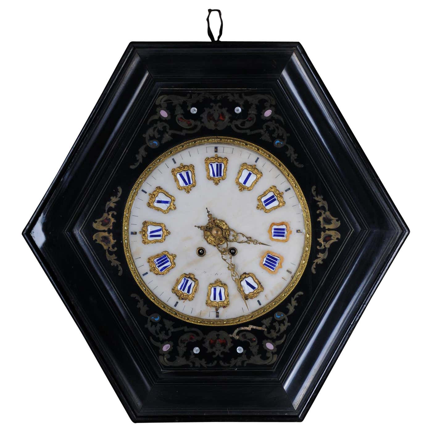 Fancy Antique Wall Clock, circa 1850 For Sale at 1stDibs | old fancy ...