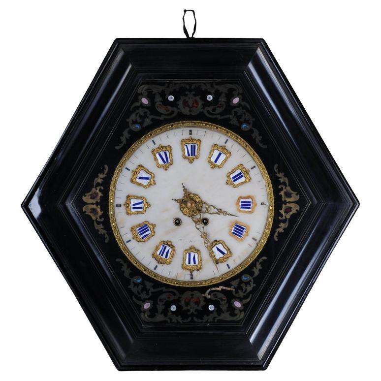 Fancy Antique Wall Clock, circa 1850
