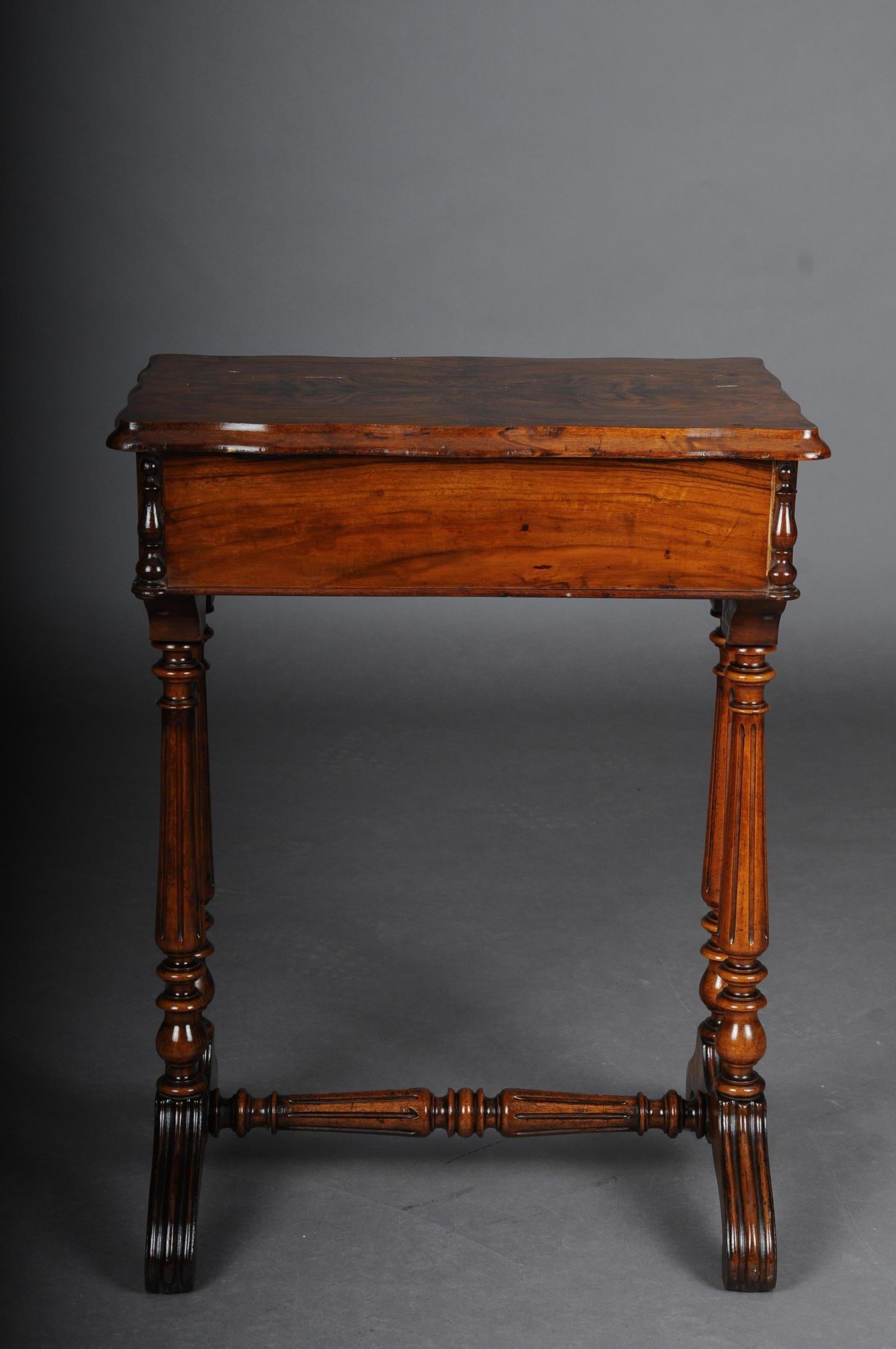 Fancy Biedermeier Sewing Table / Side Table circa 1850 Walnut For Sale 2