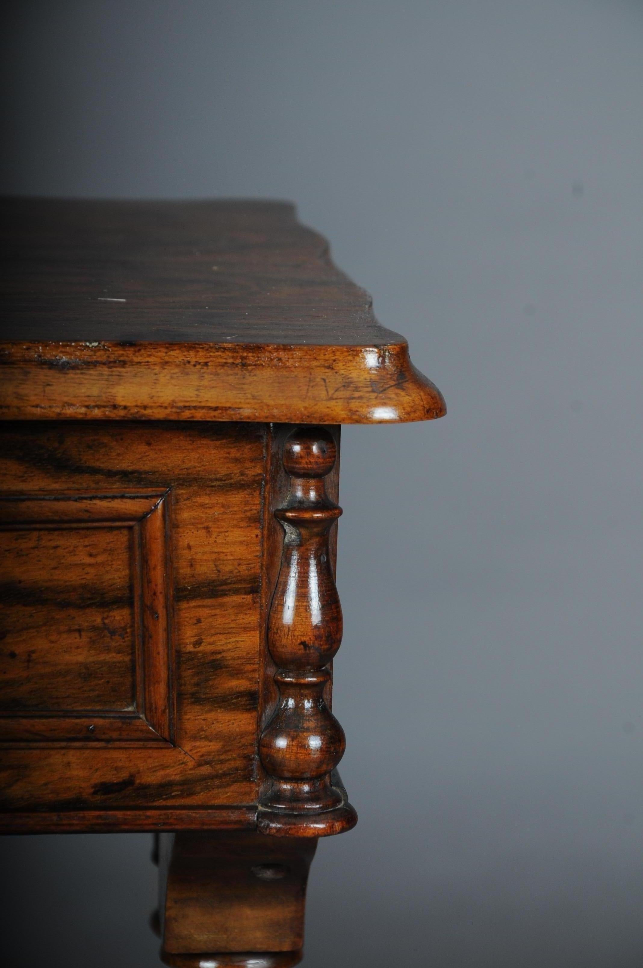 German Fancy Biedermeier Sewing Table / Side Table circa 1850 Walnut For Sale