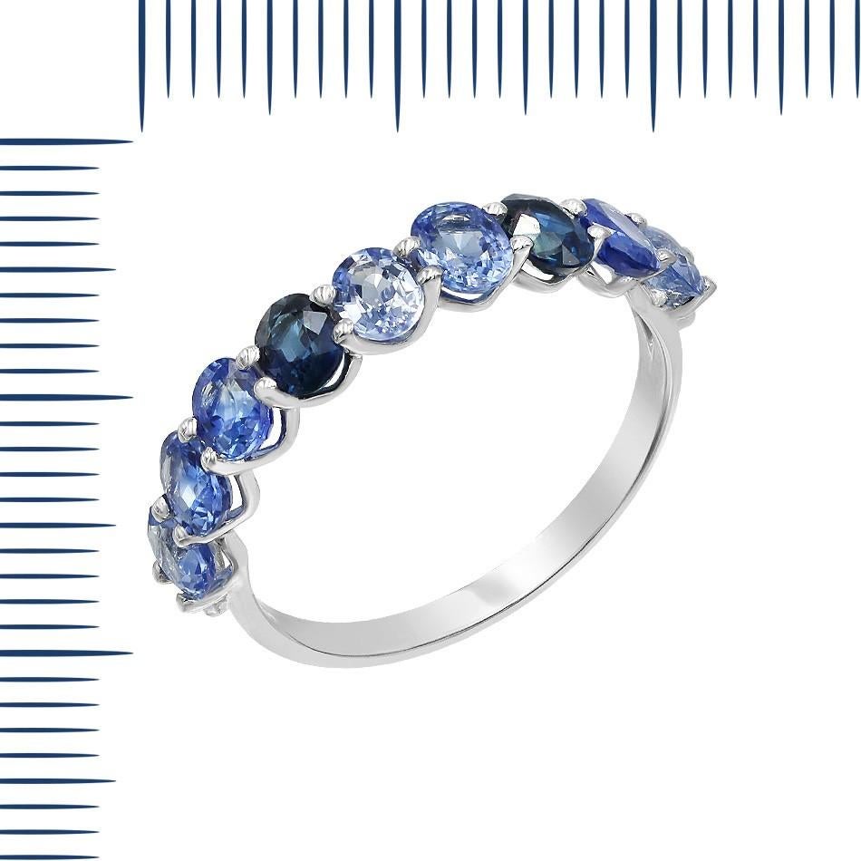 Asscher Cut Fancy Blue Sapphire Diamond White Gold Stud Earrings for Her For Sale