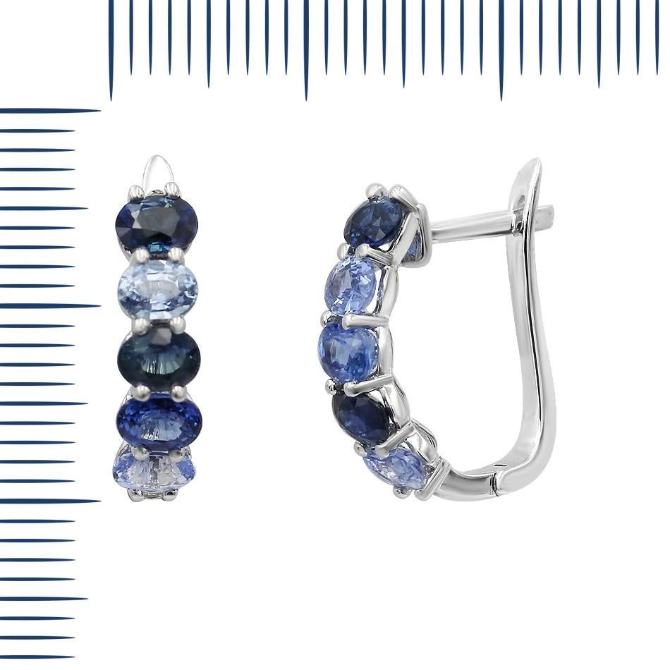Earrings White Gold 14 K (Matching Ring Available)

Diamond 2-RND-0,01-H/VS2A 
Sapphire 4-0,99ct
Sapphire 6-1,37ct

Weight 2.64 grams

With a heritage of ancient fine Swiss jewelry traditions, NATKINA is a Geneva based jewellery brand, which creates